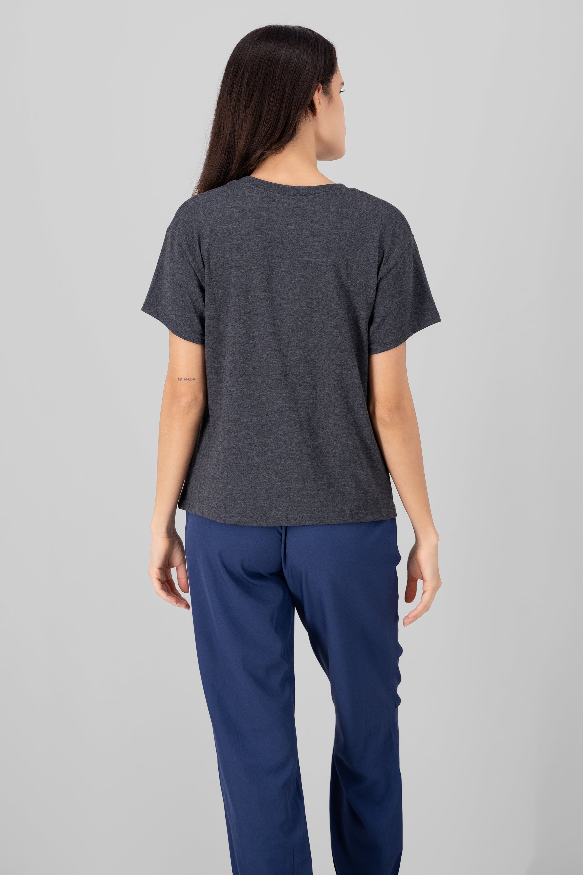 Short manga shirt Brooklyn Dark gray
