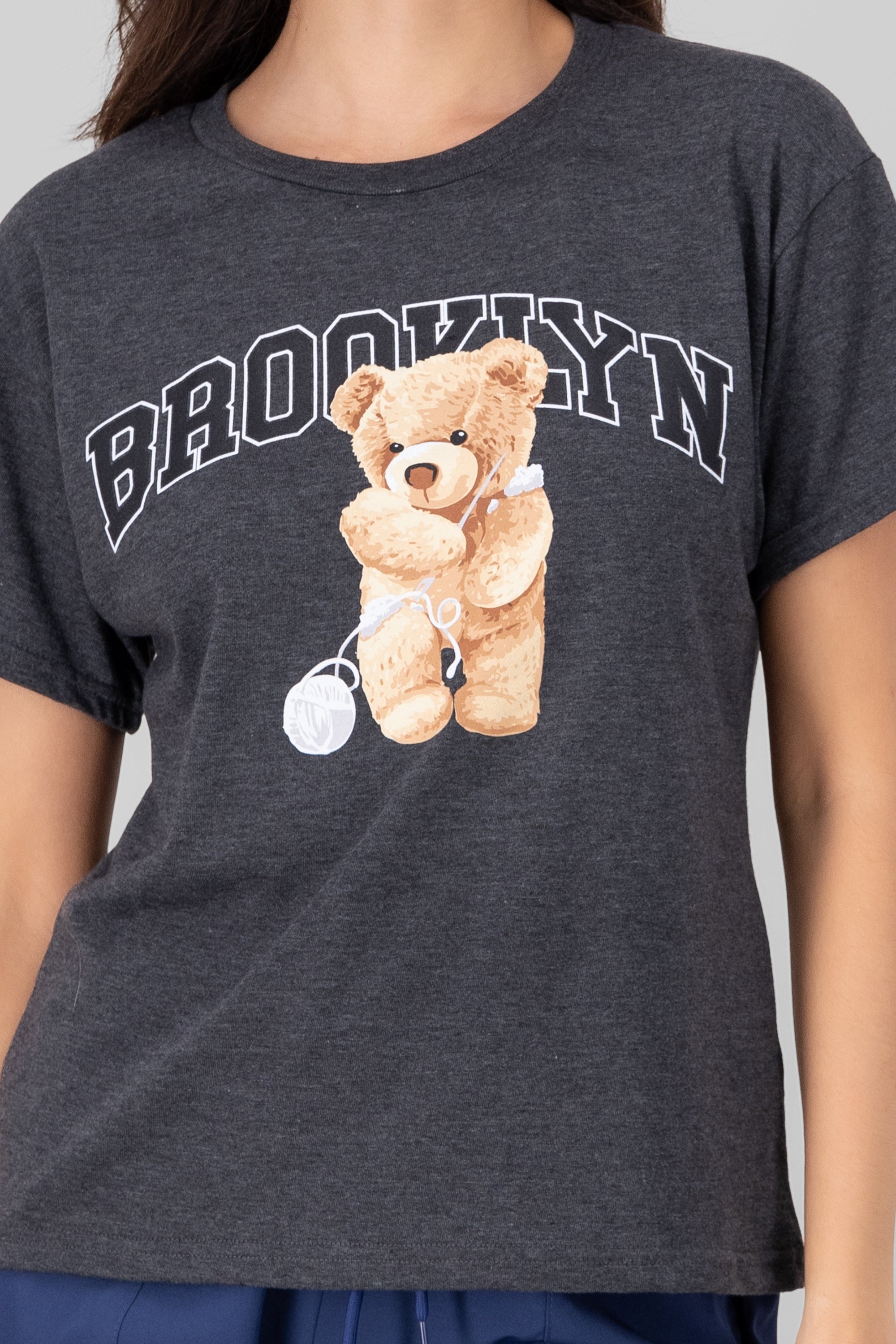 Short manga shirt Brooklyn Dark gray