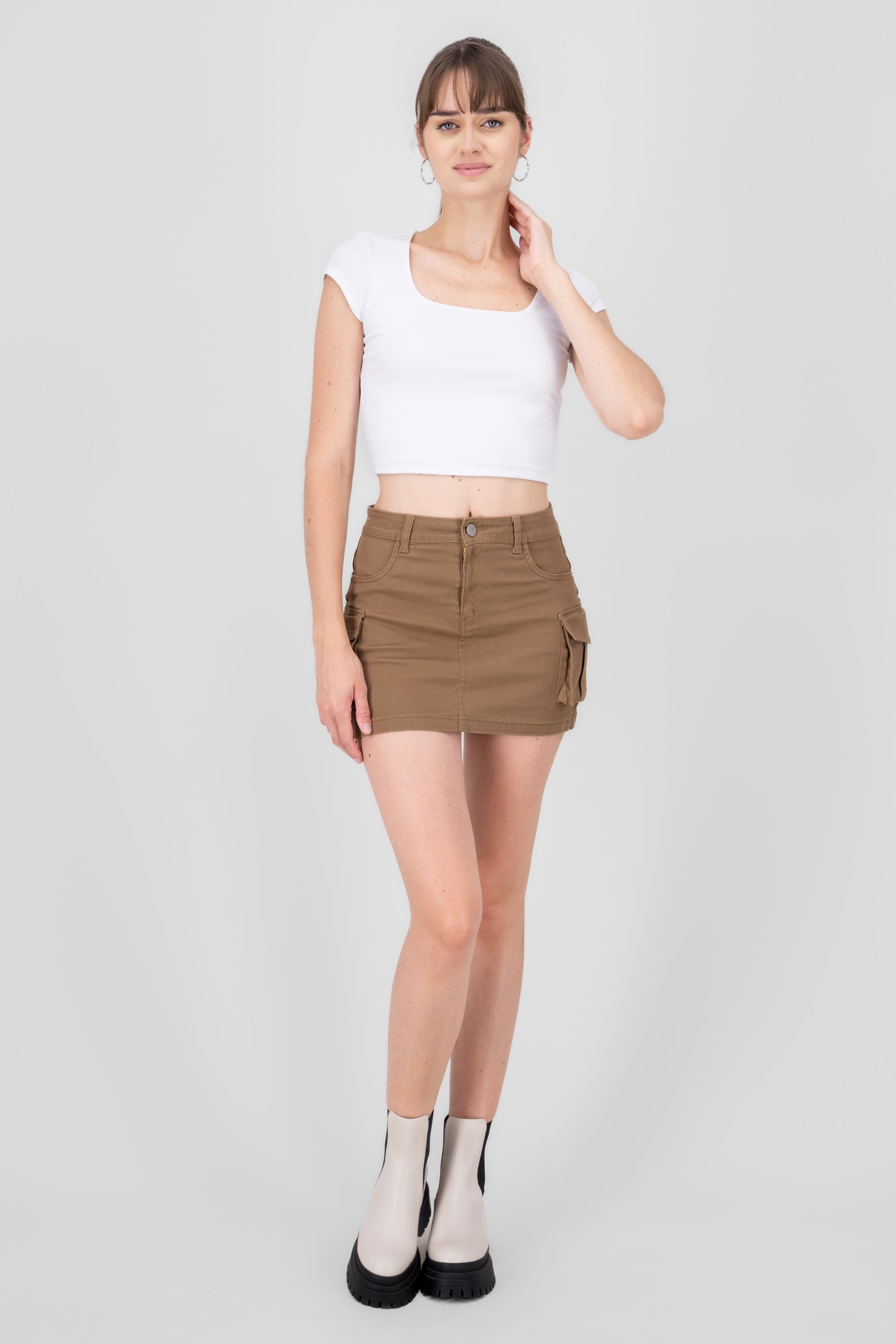 Skirt 2 Bags with Bells Khaki