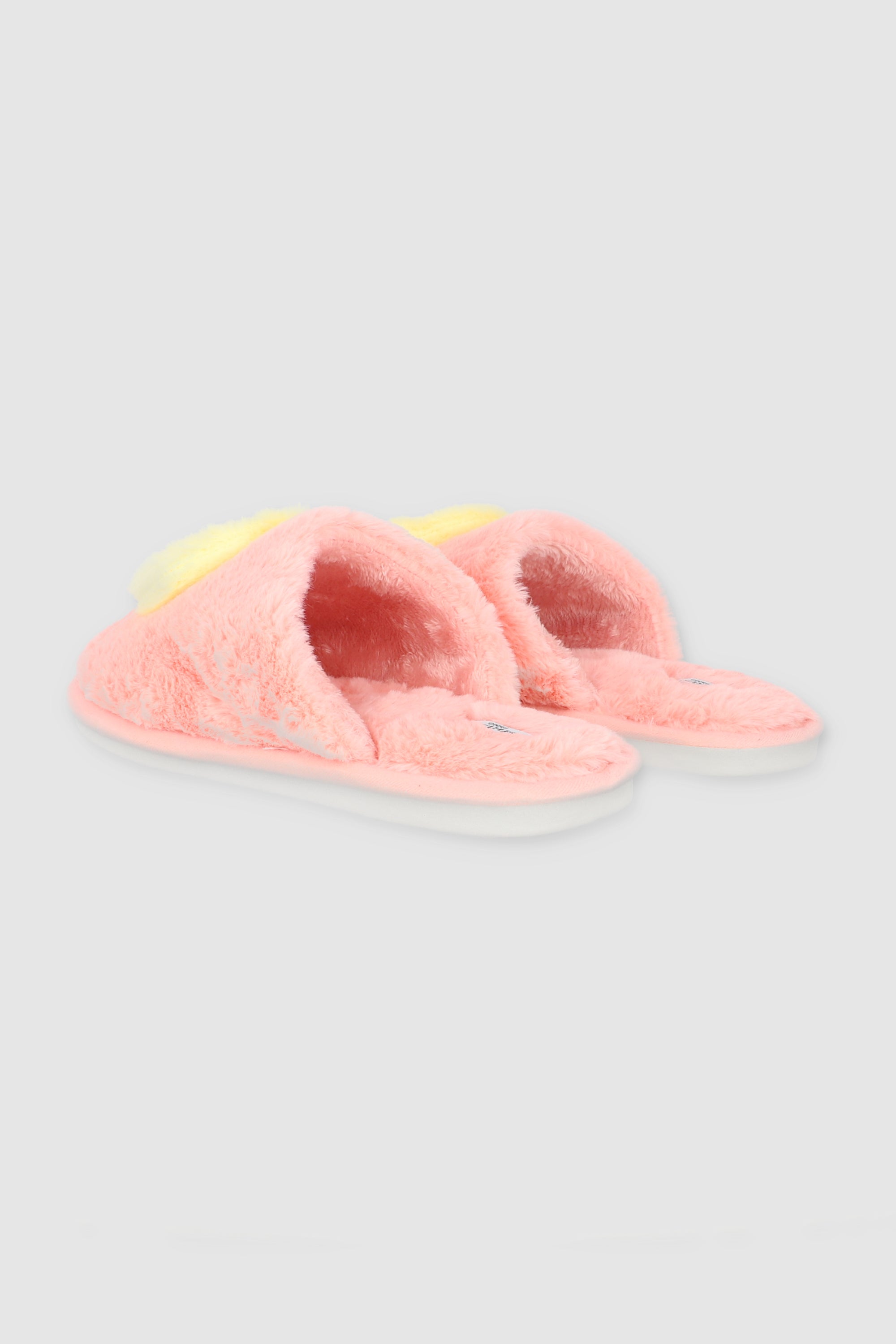 Pantuflas carita feliz fluffy ROSA