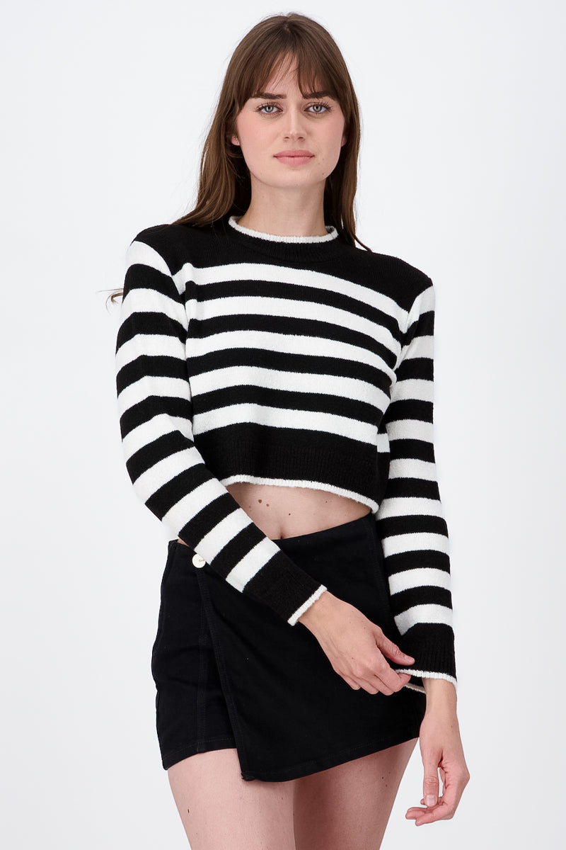 CROP Nueter Detail stripes Black Combo