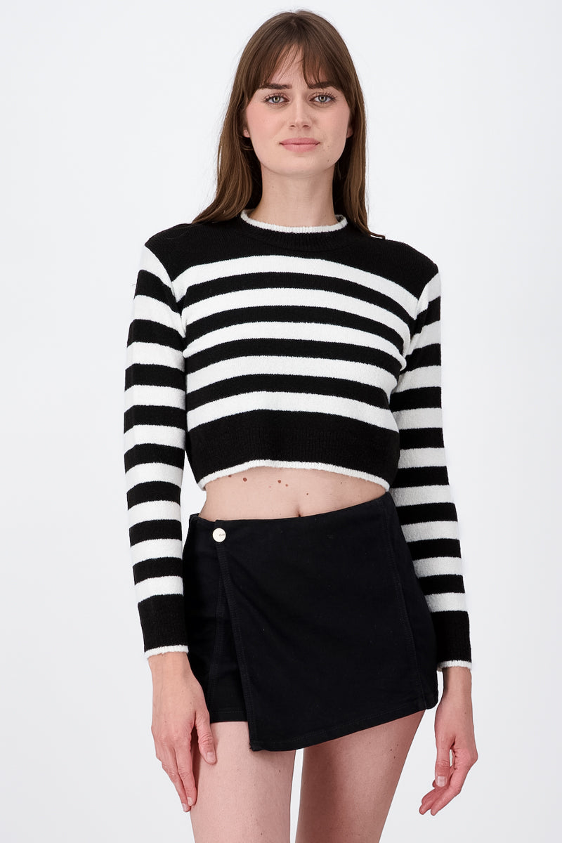 CROP Nueter Detail stripes Black Combo