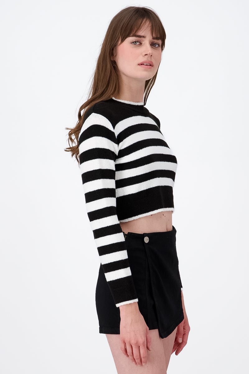 CROP Nueter Detail stripes Black Combo