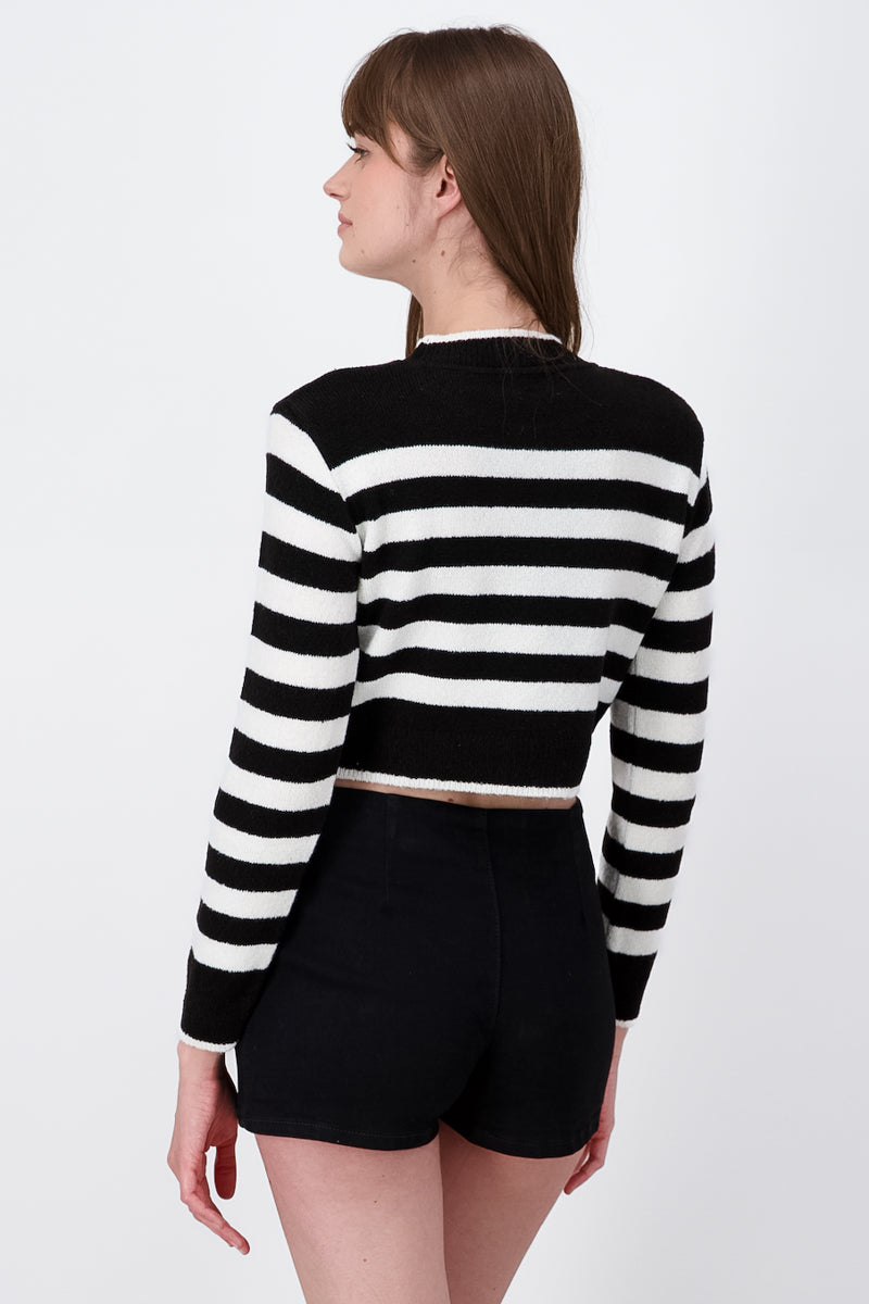 CROP Nueter Detail stripes Black Combo