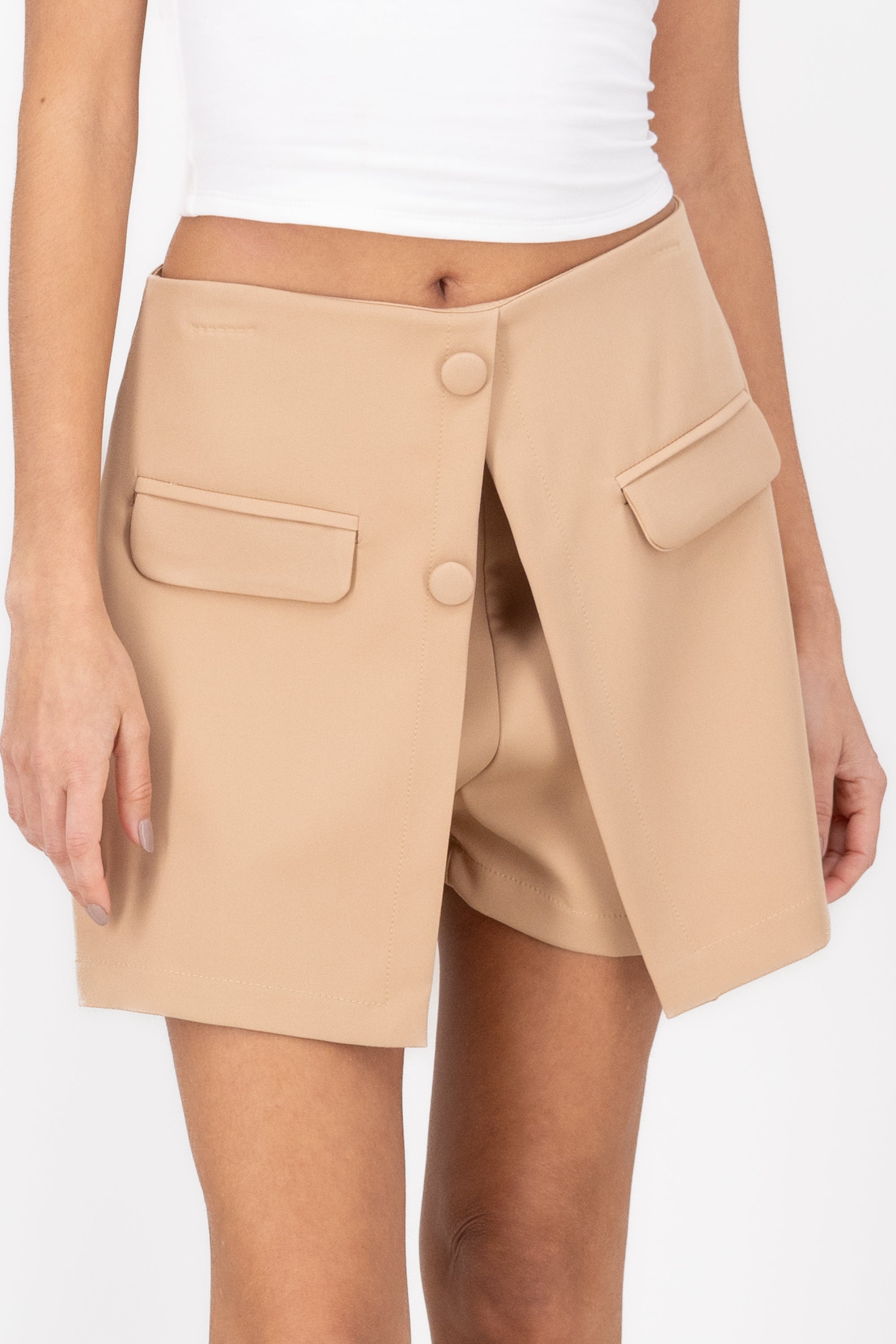 Falda Short Detalle Botones ARENA