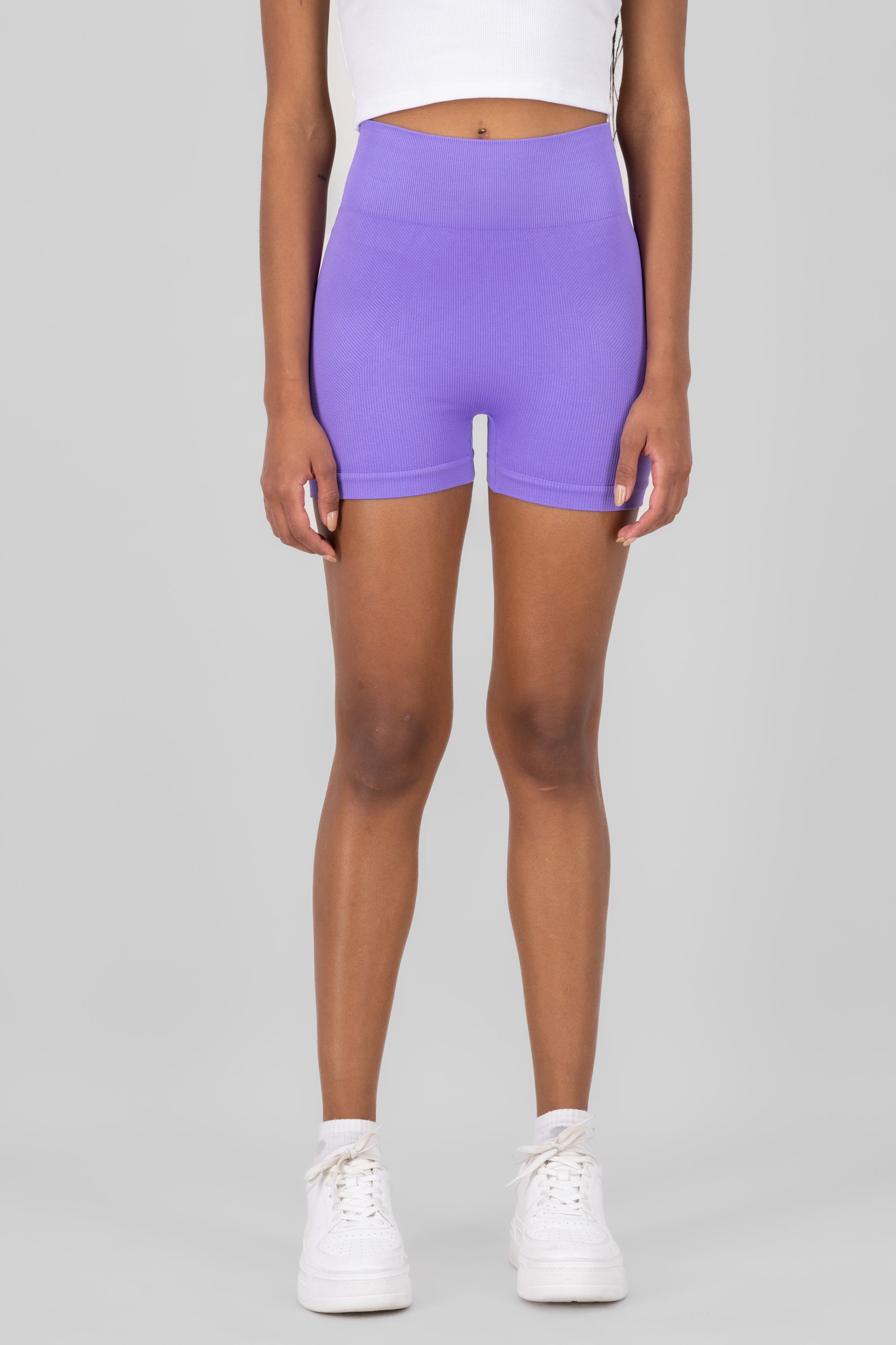 Biker Seamless Rib LILA