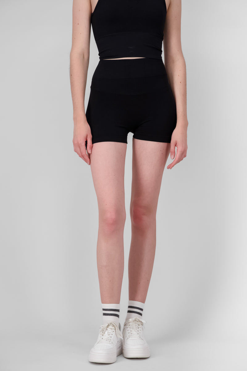 Biker Seamless Rib NEGRO