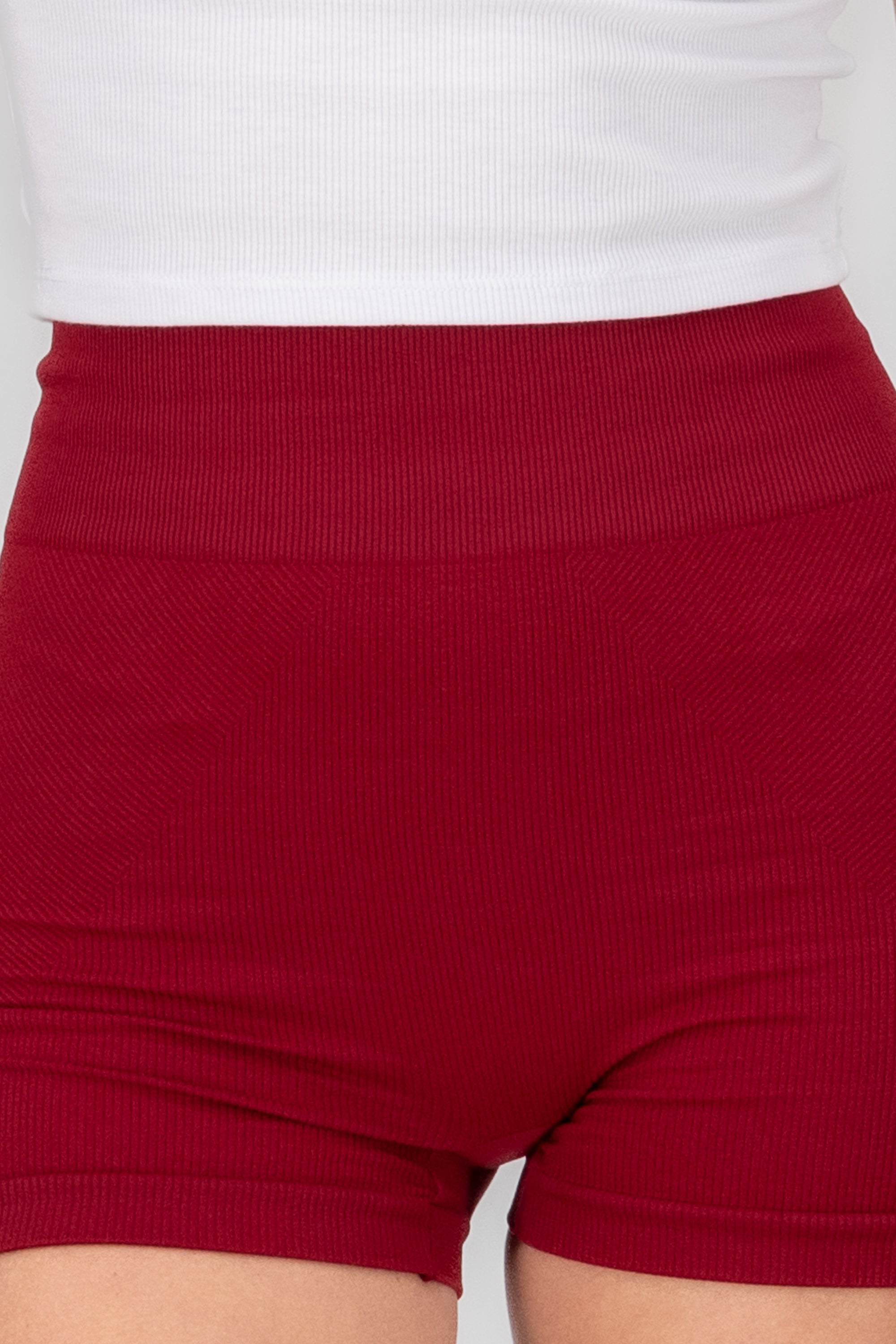 Biker Seamless Rib ROJO CEREZA