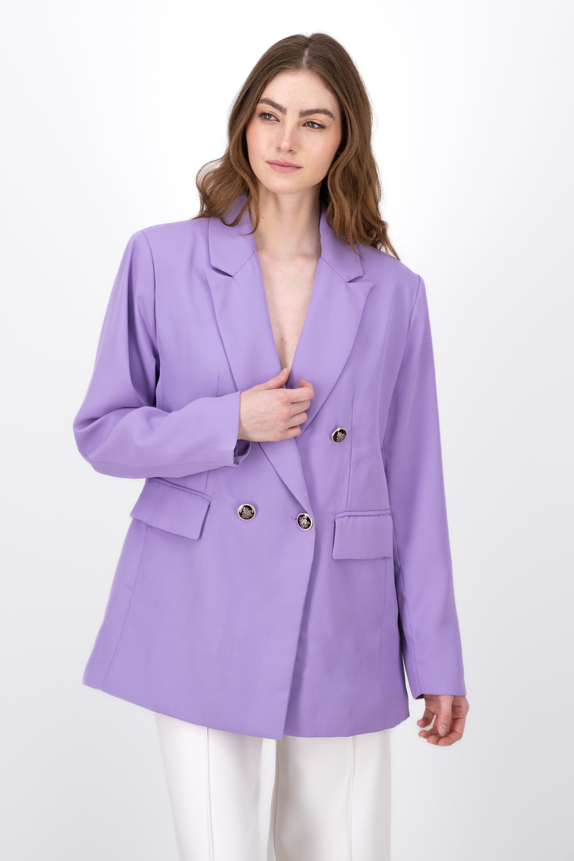 Blazer Largo Cruzado MORADO