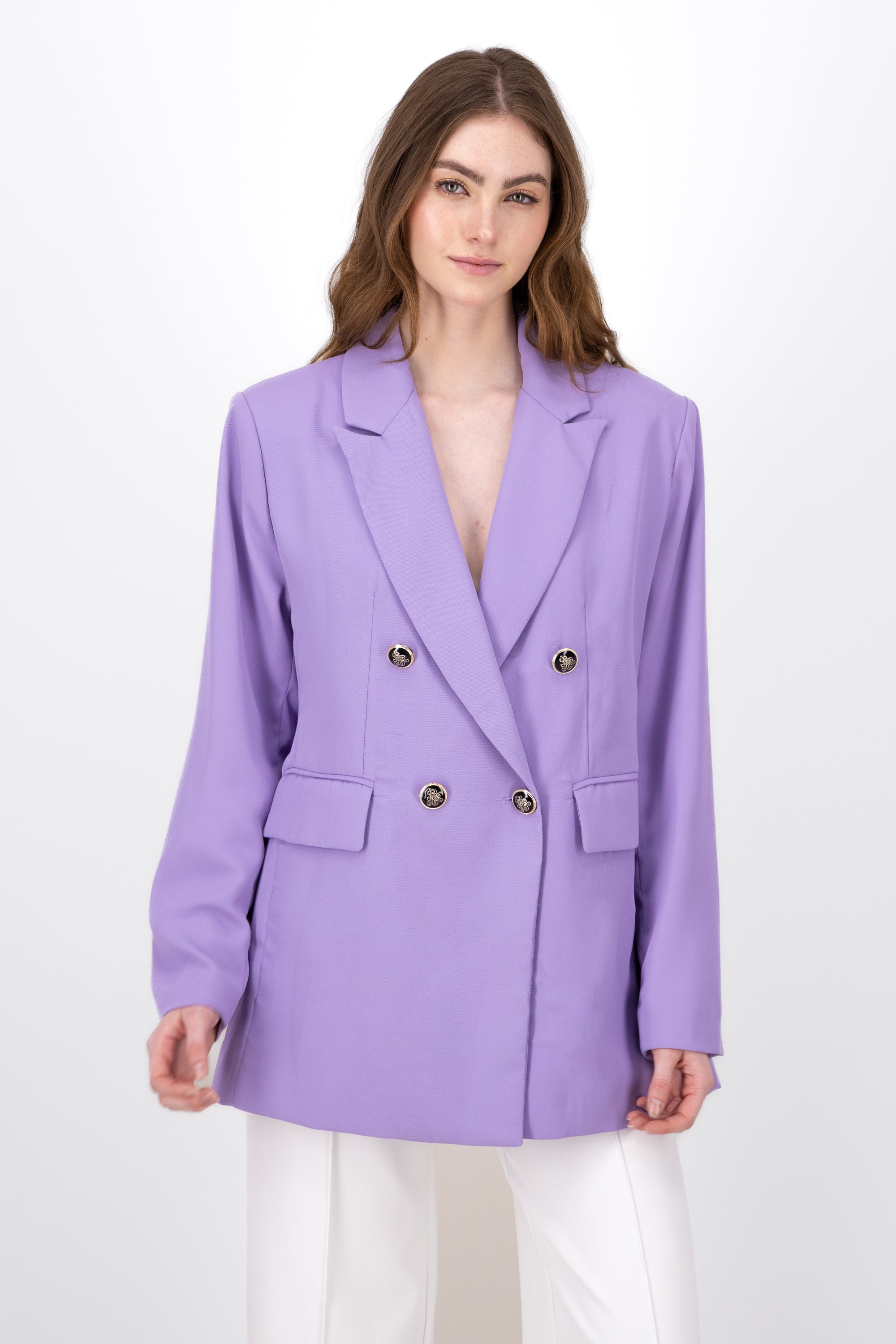 Blazer Largo Cruzado MORADO