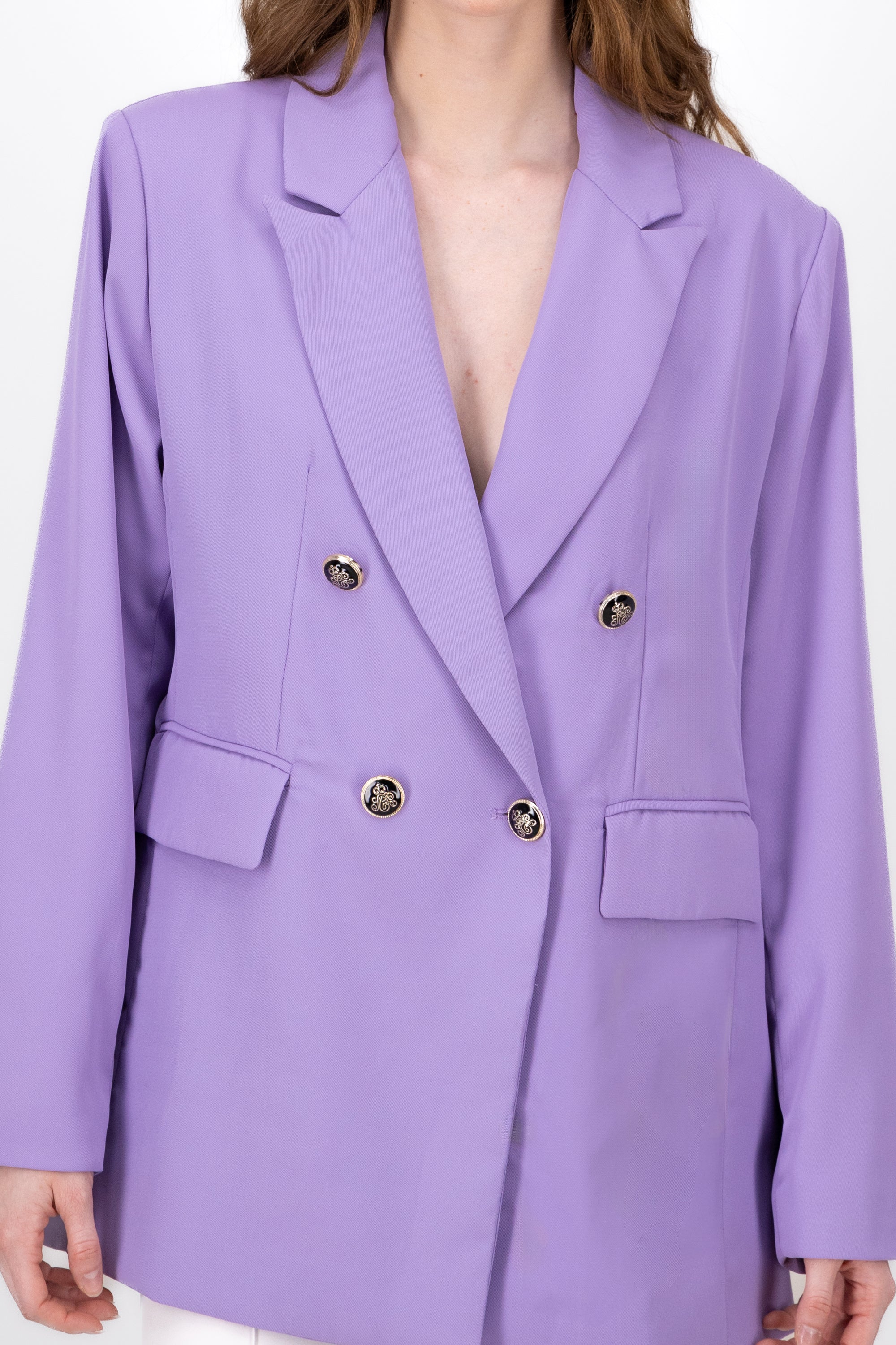 Blazer Largo Cruzado MORADO