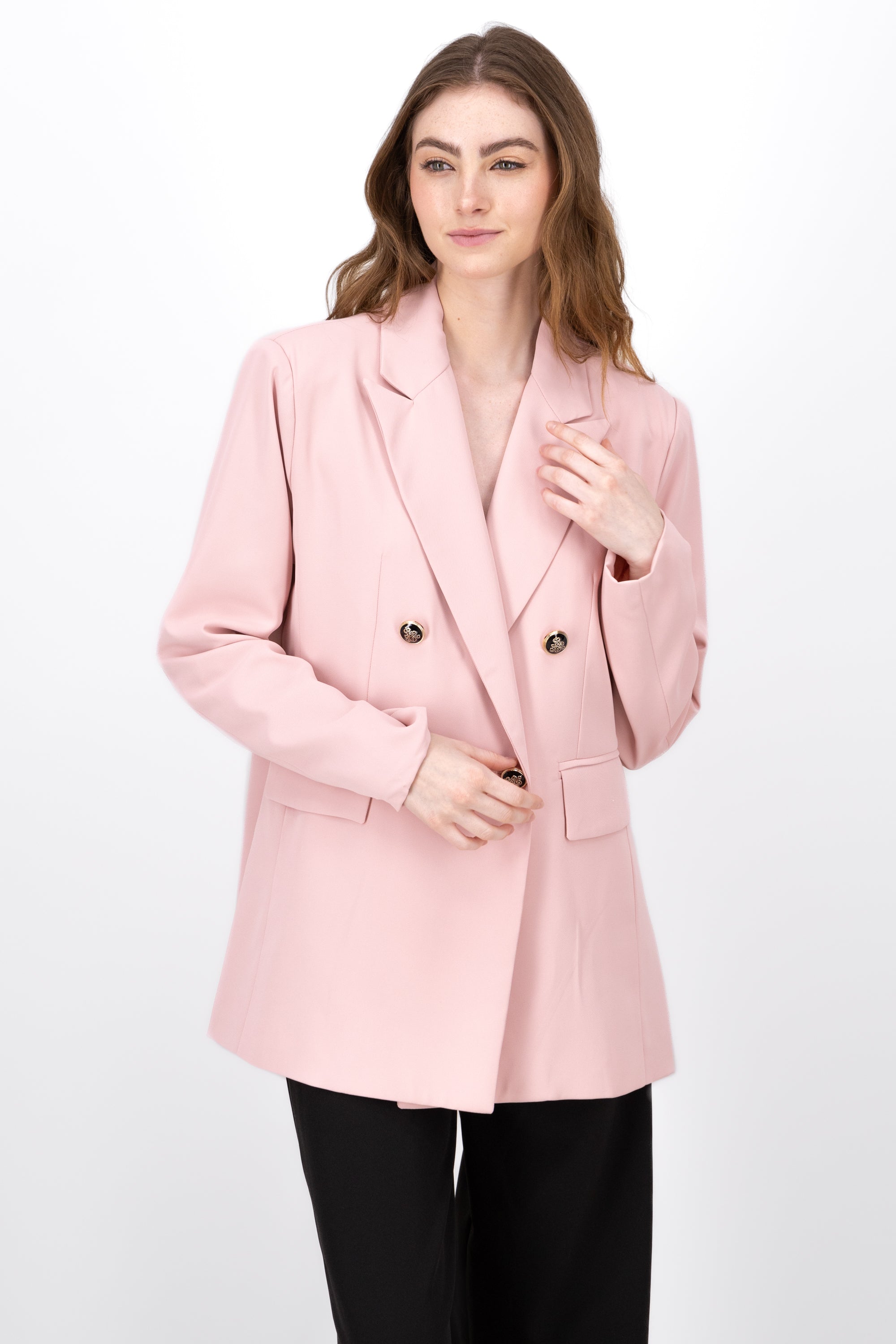 Blazer Largo Cruzado ROSA