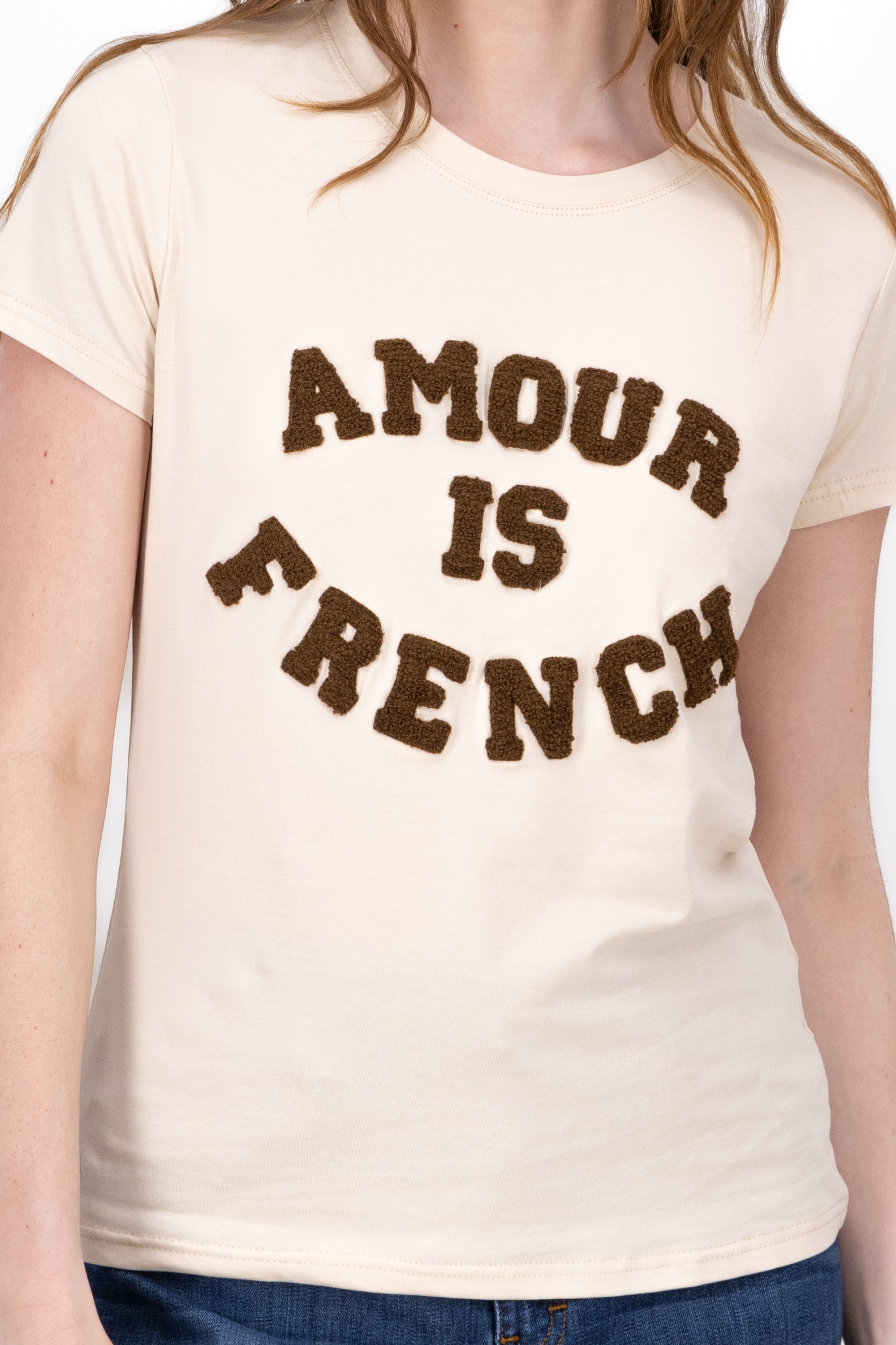 Amour Is French patterned shirt BEIGE