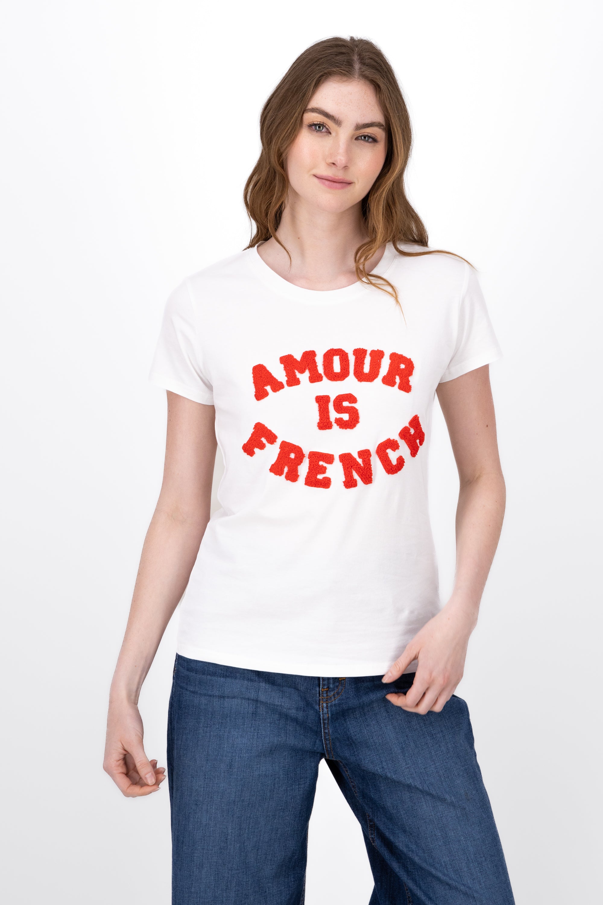 Amour Is French patterned shirt WHITE