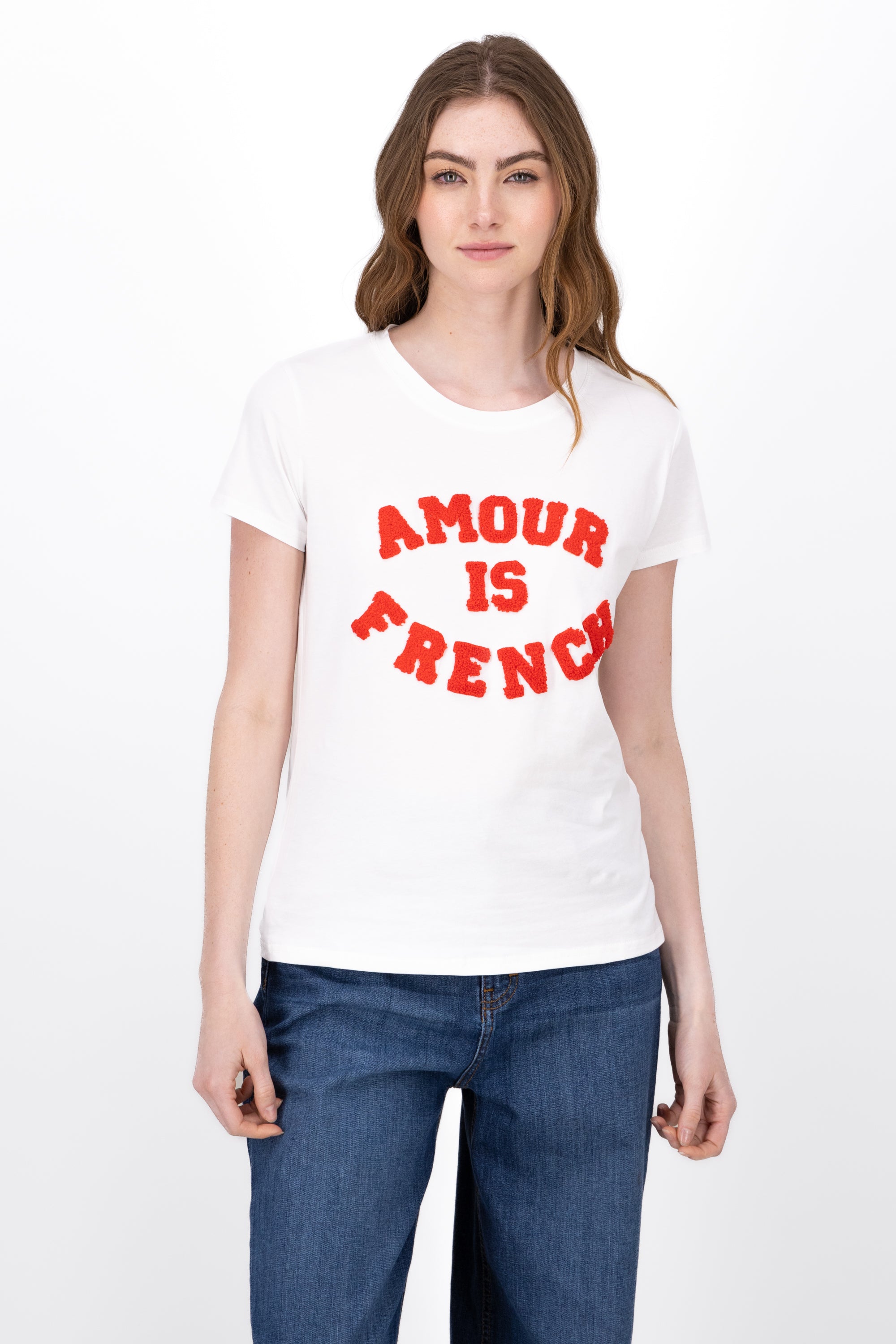 Amour Is French patterned shirt WHITE