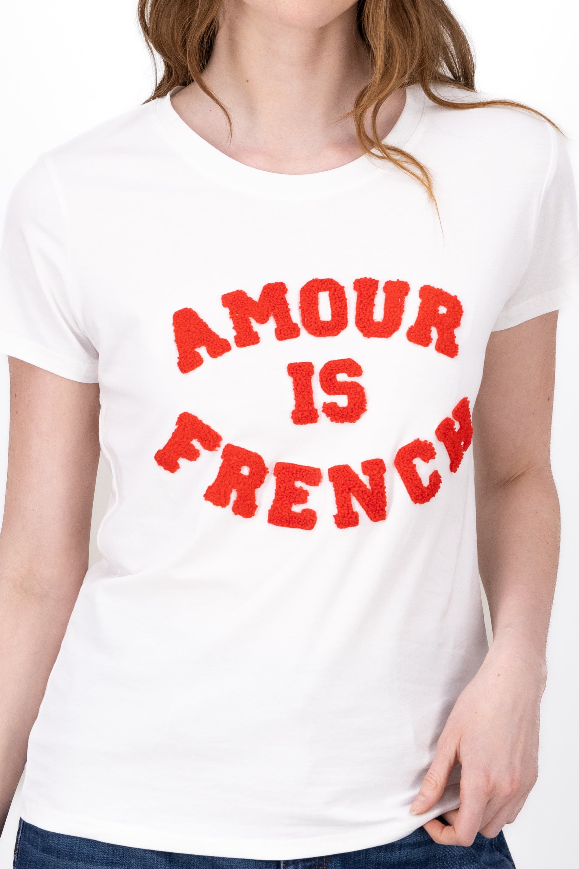 Amour Is French patterned shirt WHITE