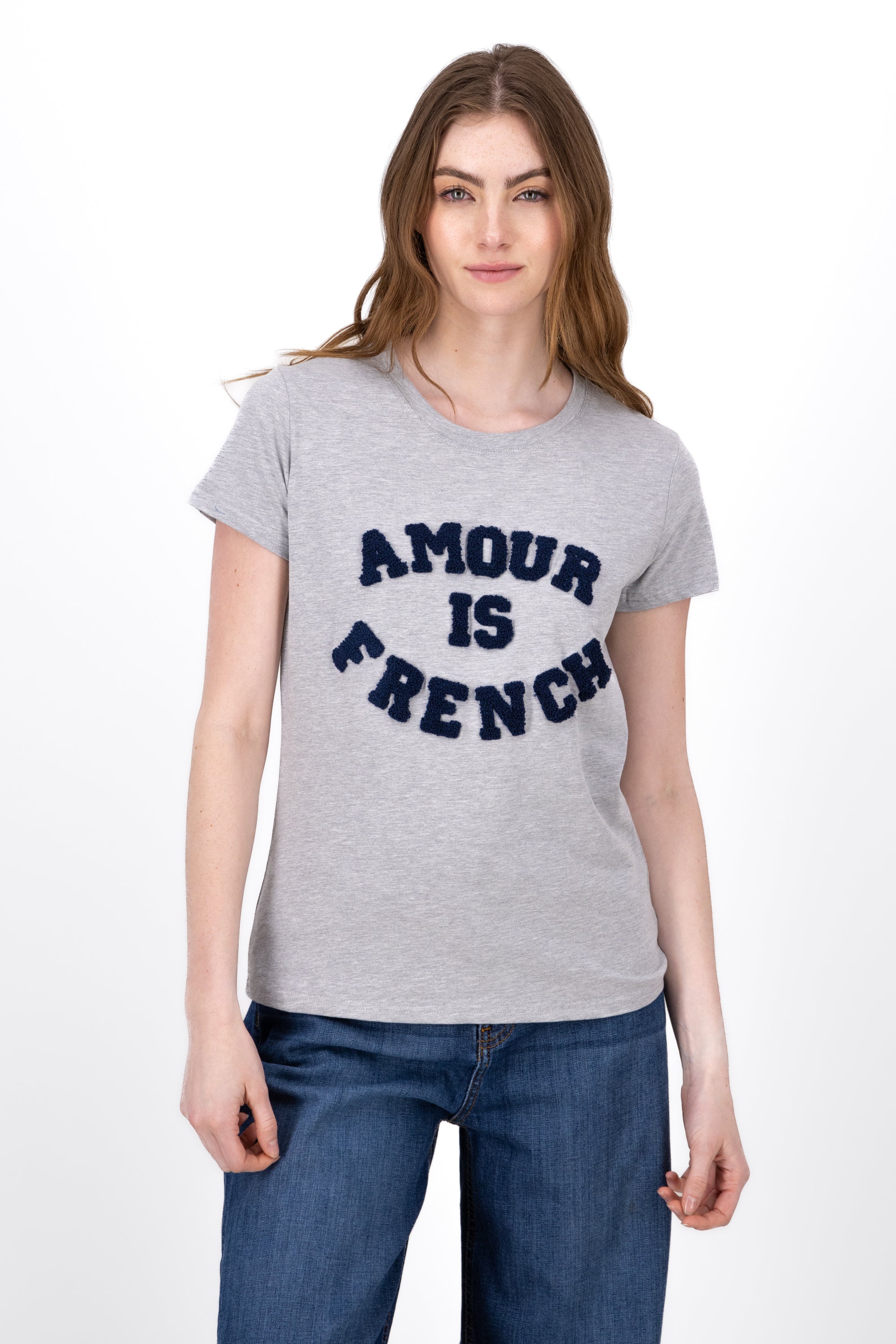 Amour Is French patterned shirt GREY