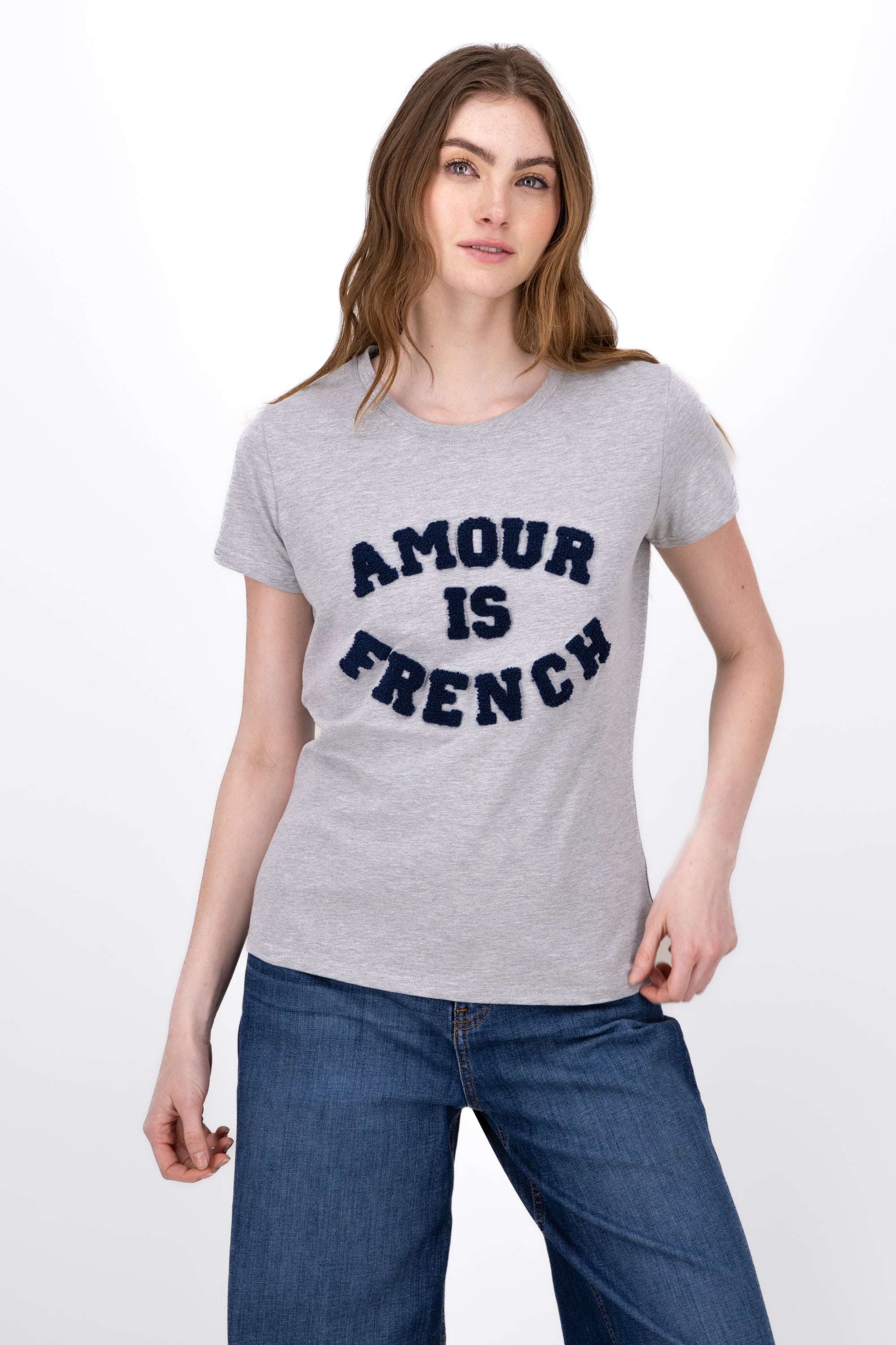 Amour Is French patterned shirt GREY