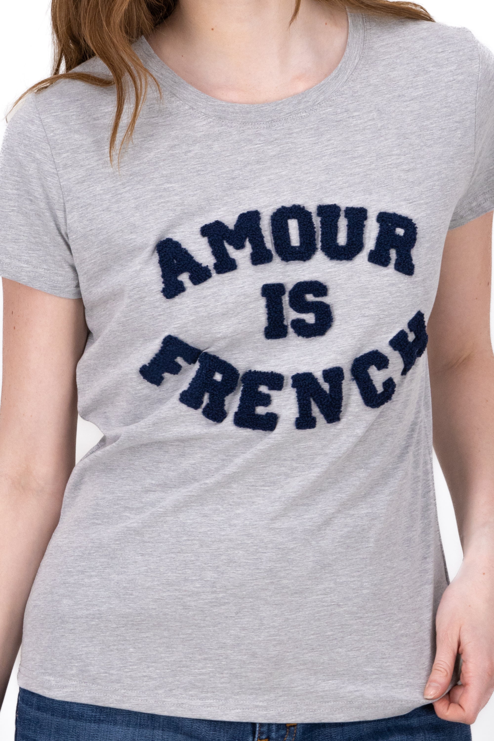 Amour Is French patterned shirt GREY