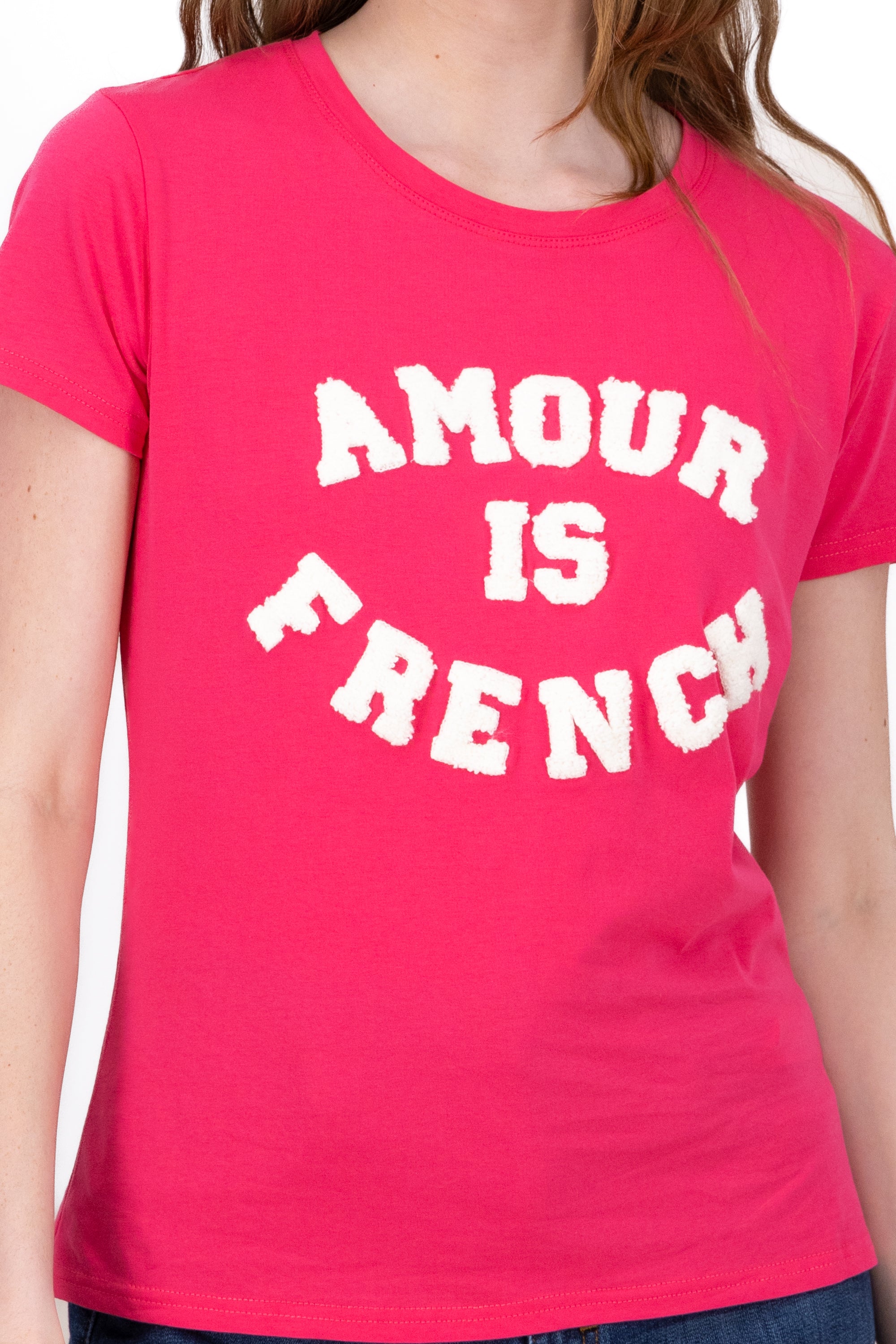 Amour Is French patterned shirt PINK