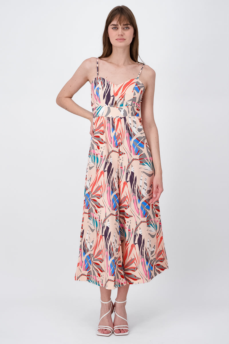 Jumpsuit Estampado Tropical BEIGE