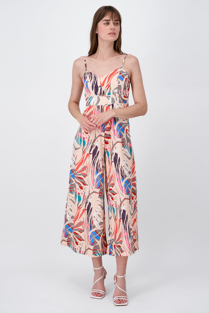 Jumpsuit Estampado Tropical BEIGE