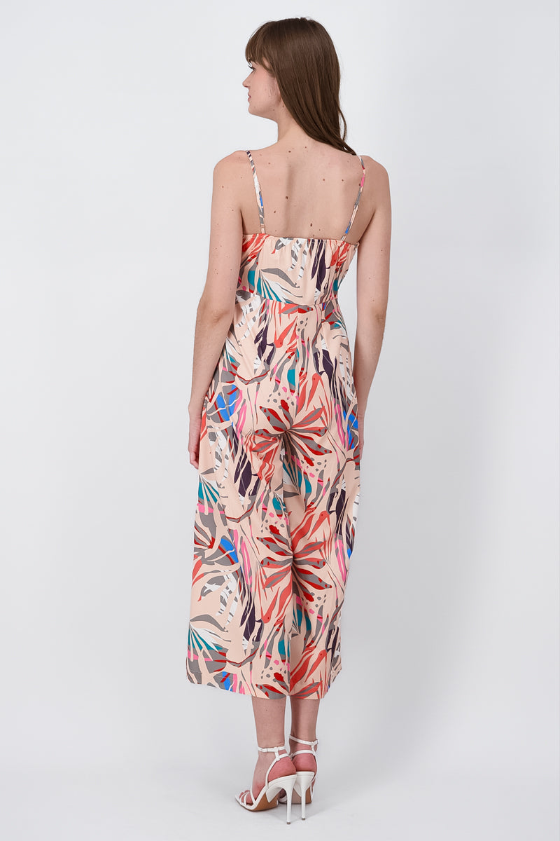 Jumpsuit Estampado Tropical BEIGE