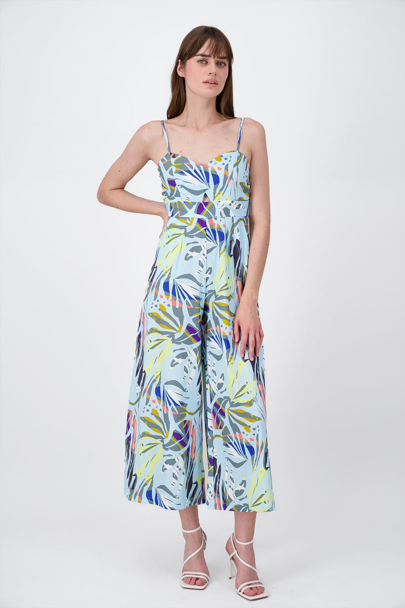 Jumpsuit Estampado Tropical AZUL