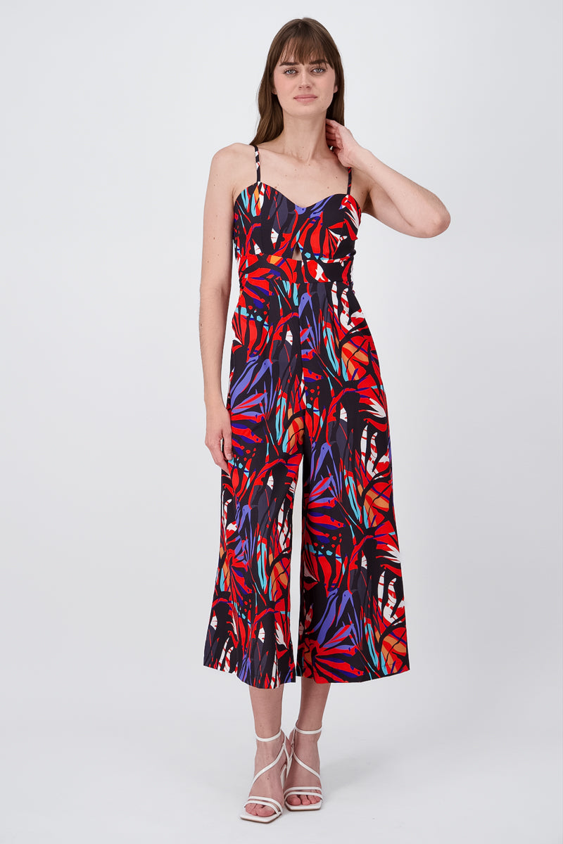 Jumpsuit Estampado Tropical NEGRO