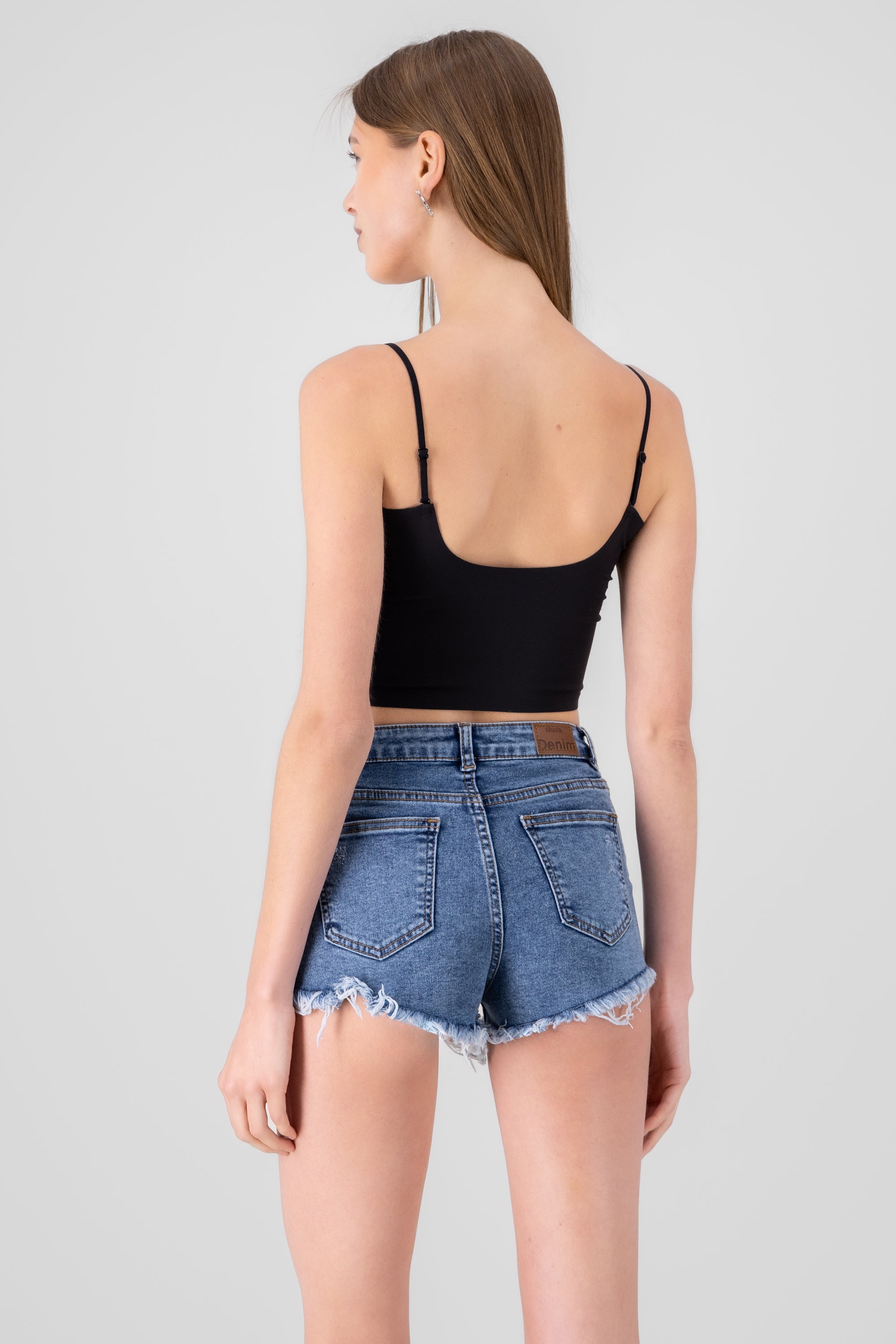 Mangaless top with glasses and texture BLACK