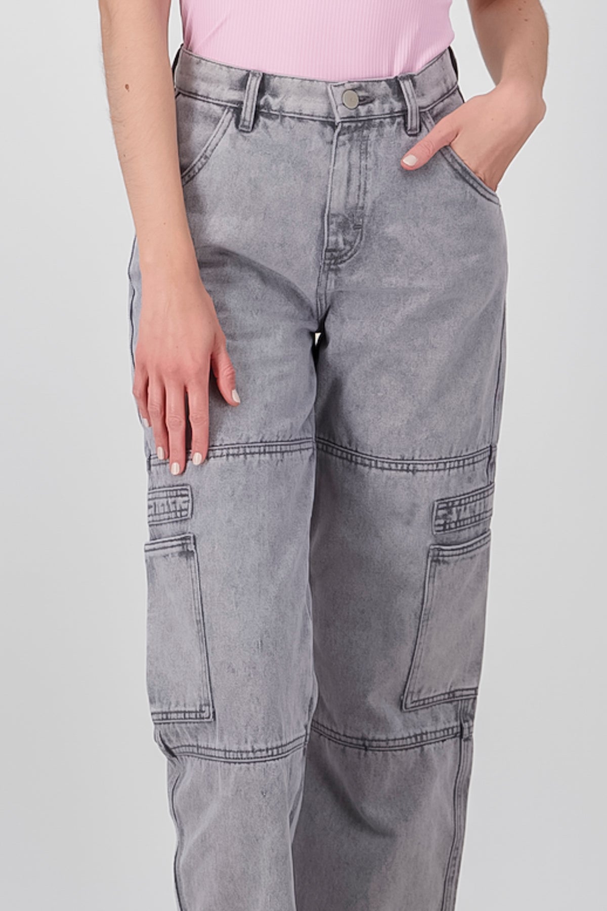 Straight position jeans Dark gray