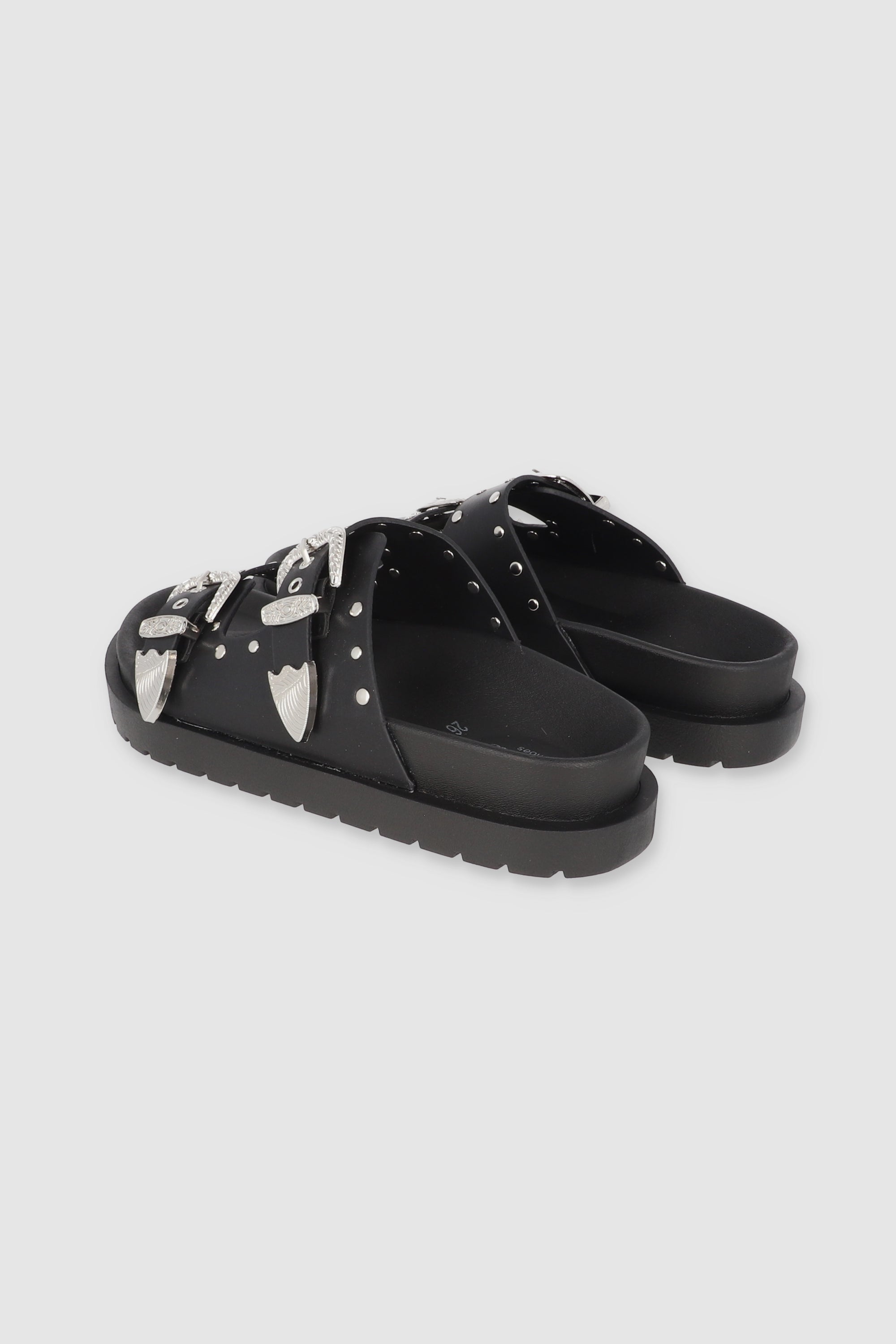 Sandal Studs Megas Buckles BLACK