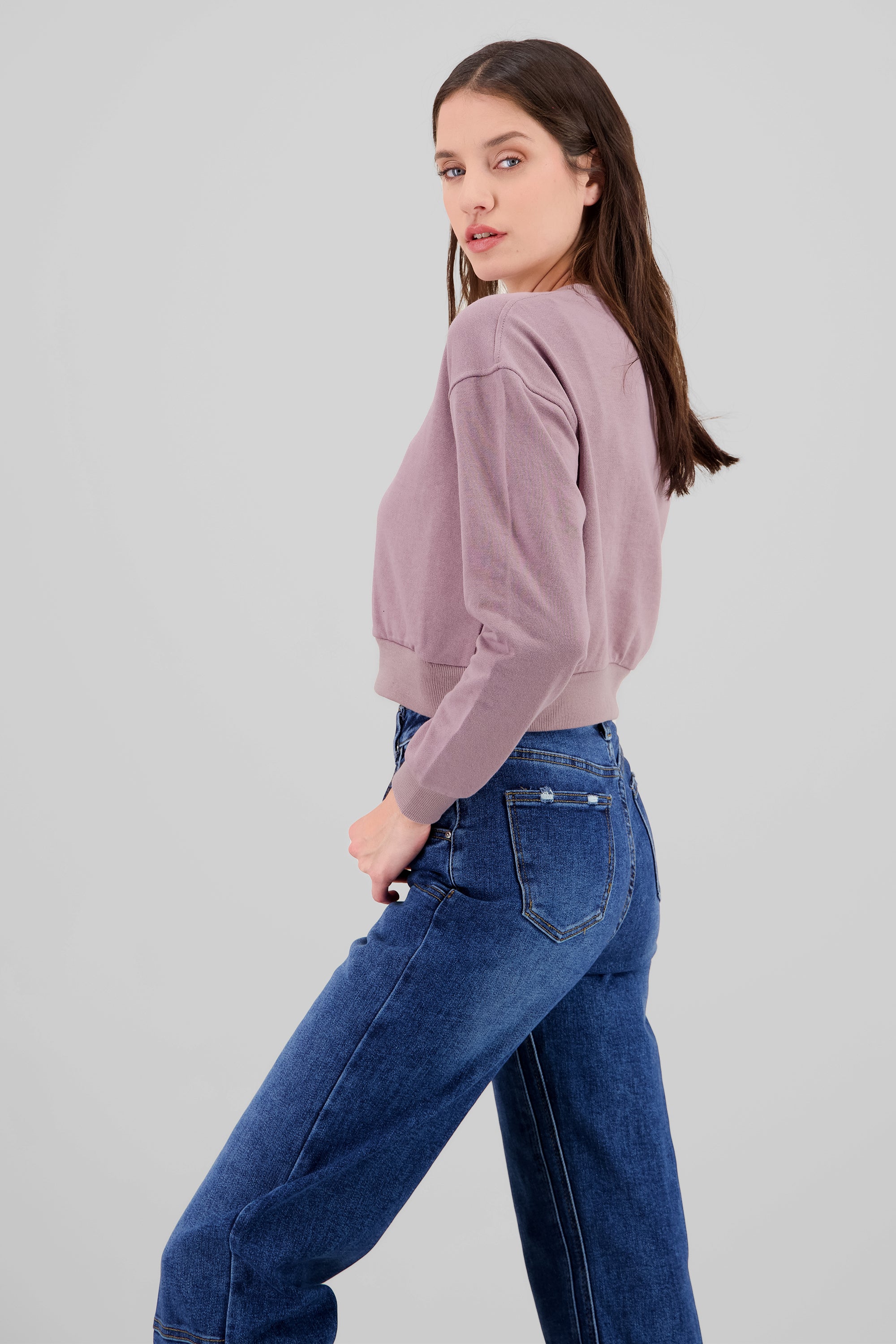 Sudadera cropped los angeles MALVA