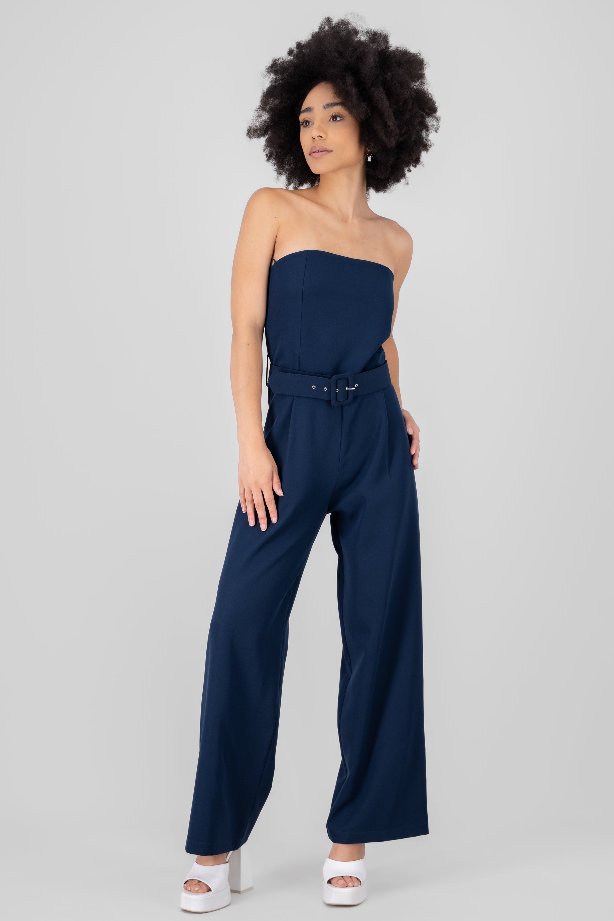 Jumpsuit Liso Cinturon MARINO