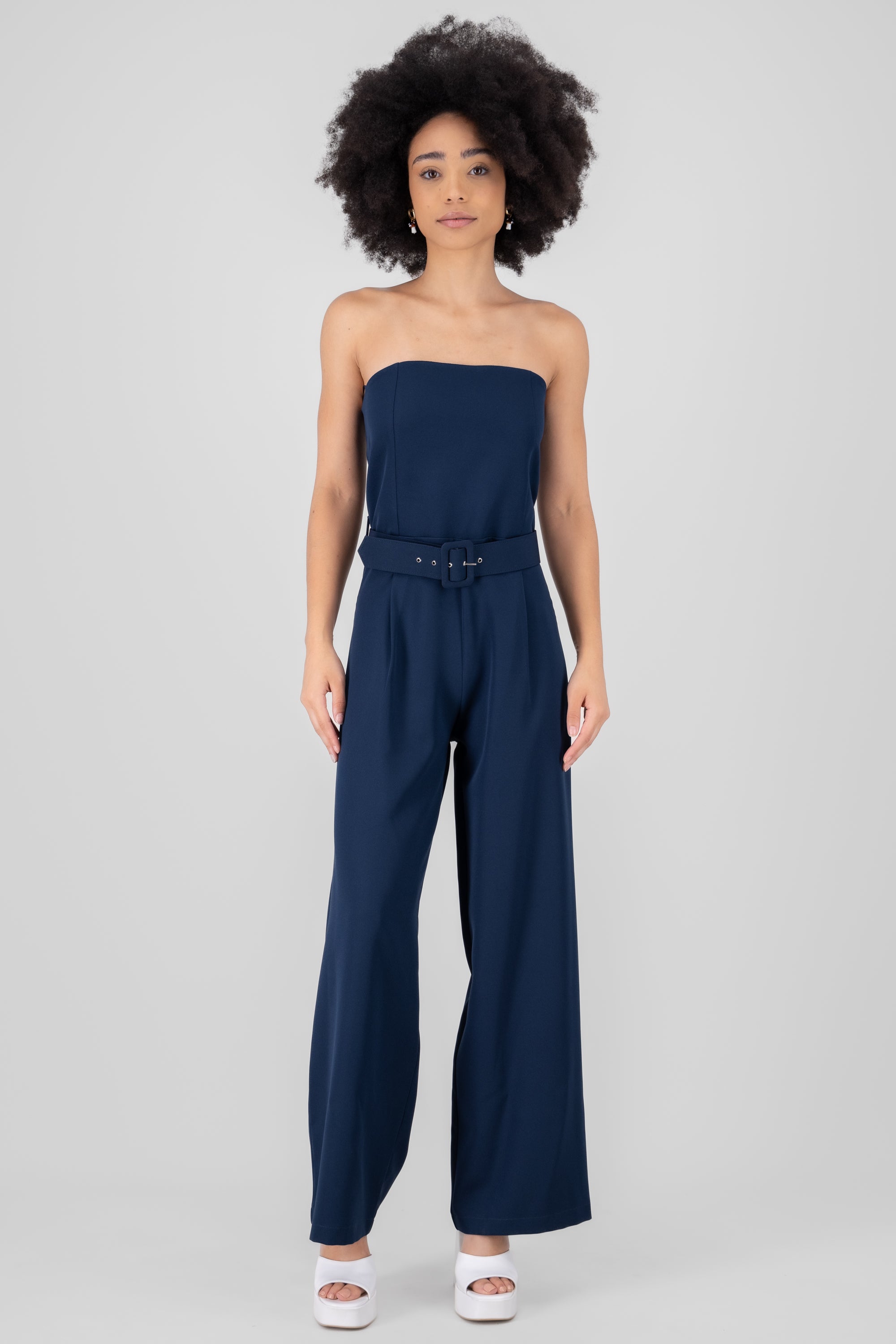 Jumpsuit Liso Cinturon MARINO