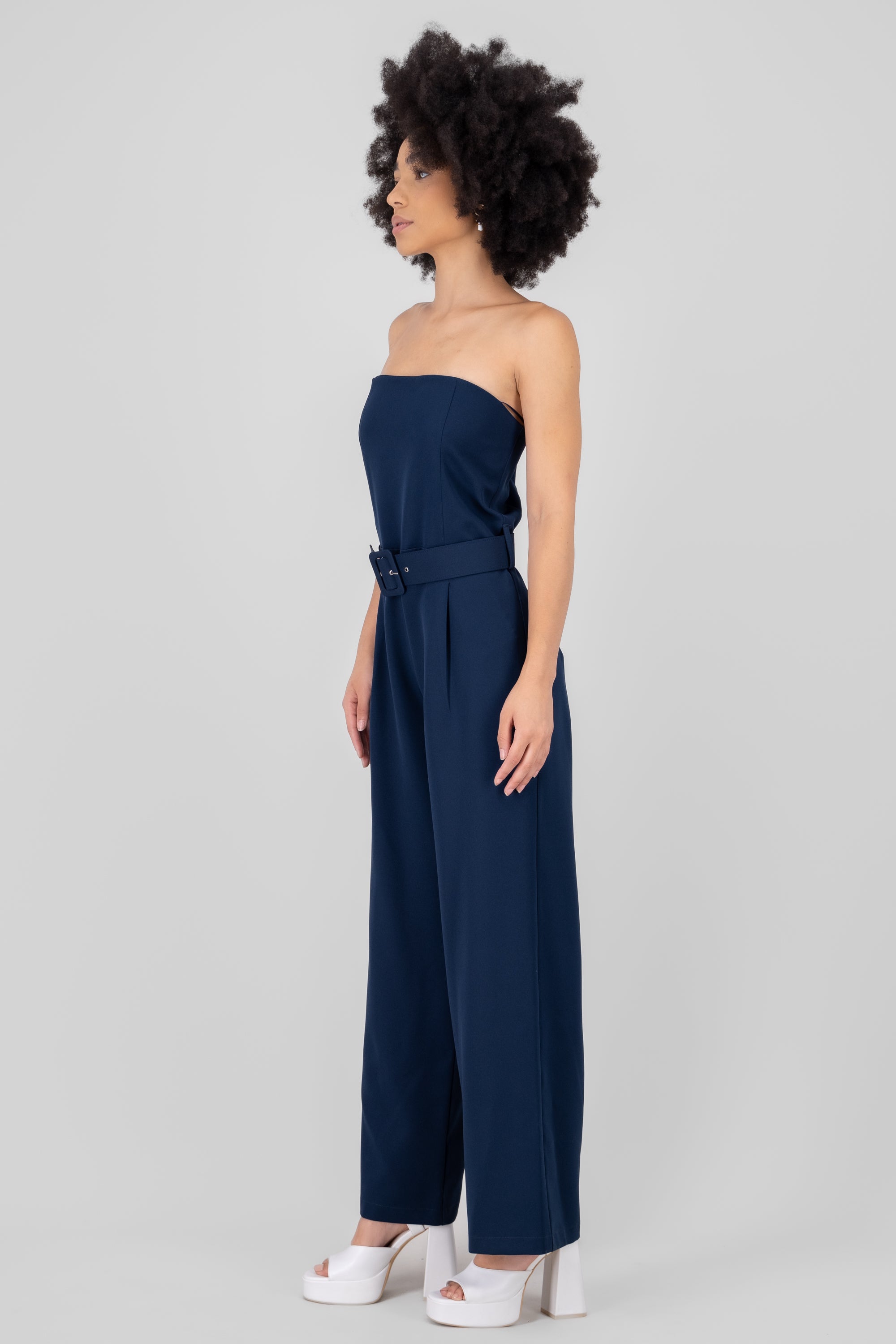 Jumpsuit Liso Cinturon MARINO