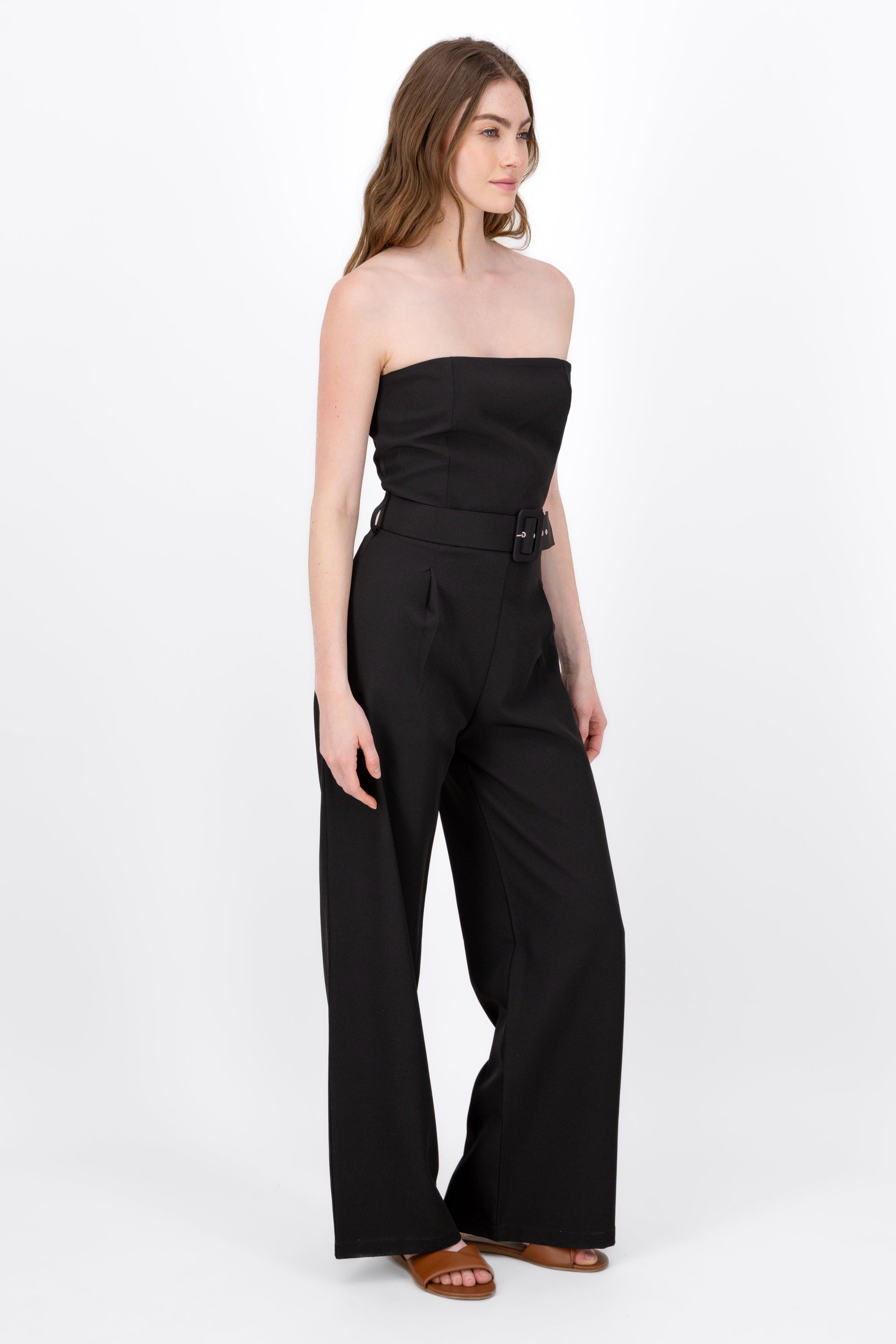 Jumpsuit Liso Cinturon NEGRO