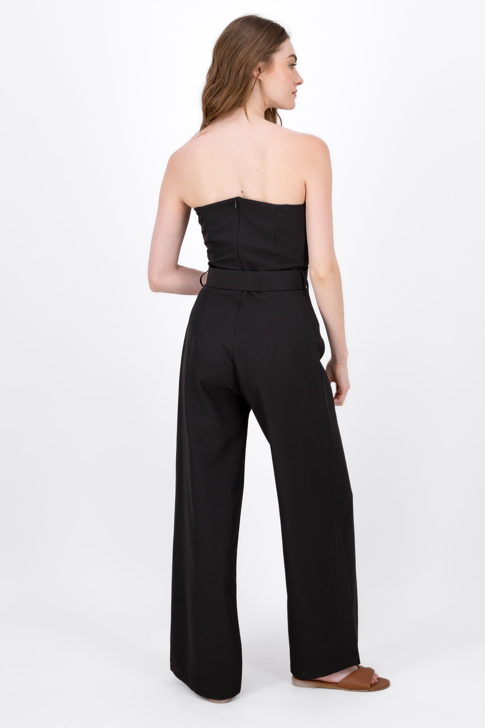 Jumpsuit Liso Cinturon NEGRO