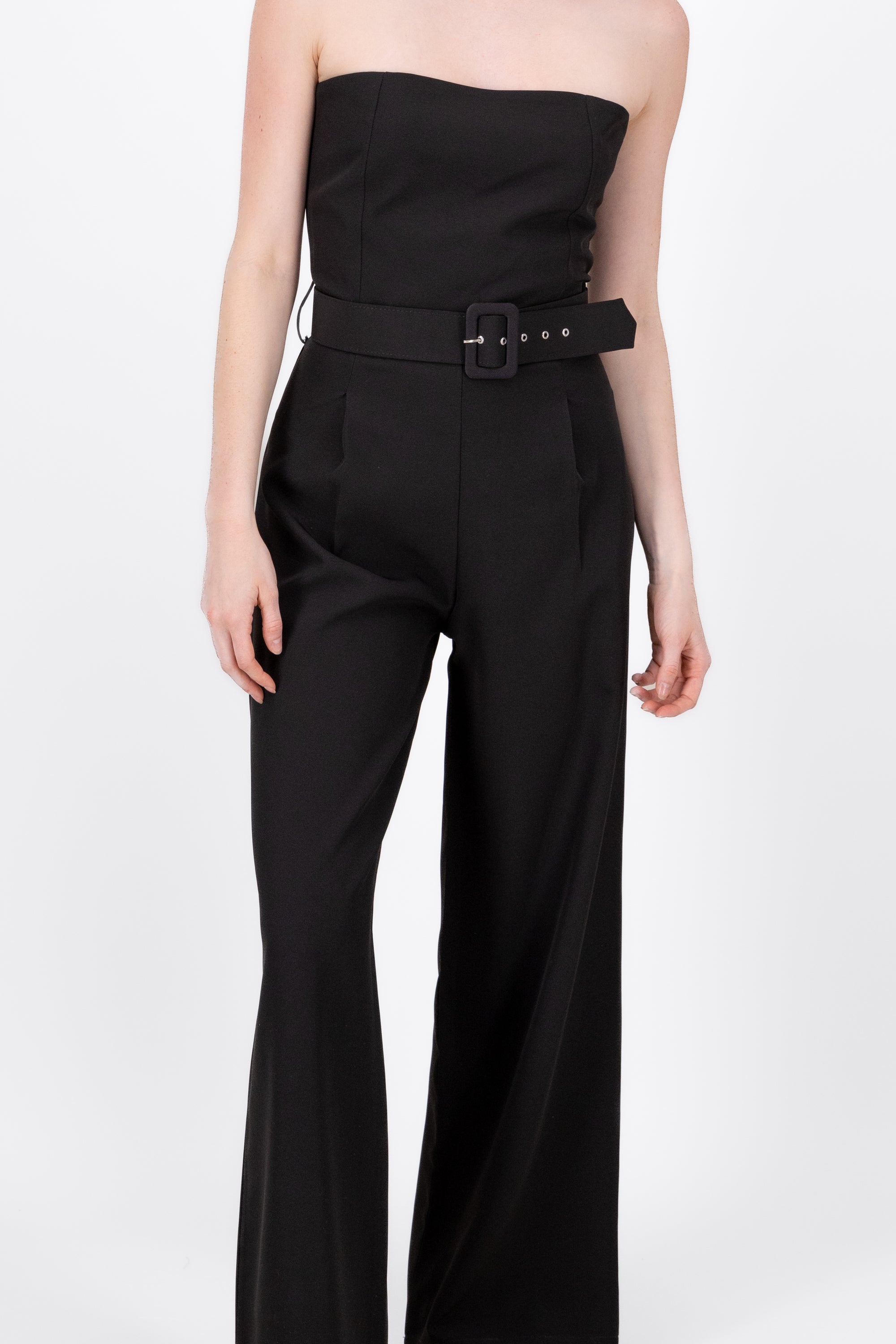 Jumpsuit Liso Cinturon NEGRO