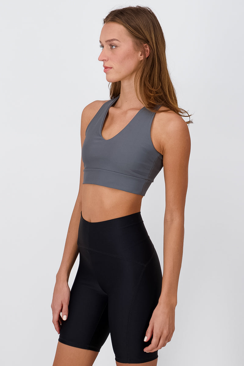 Top Activewear Cruzada Back Dark gray