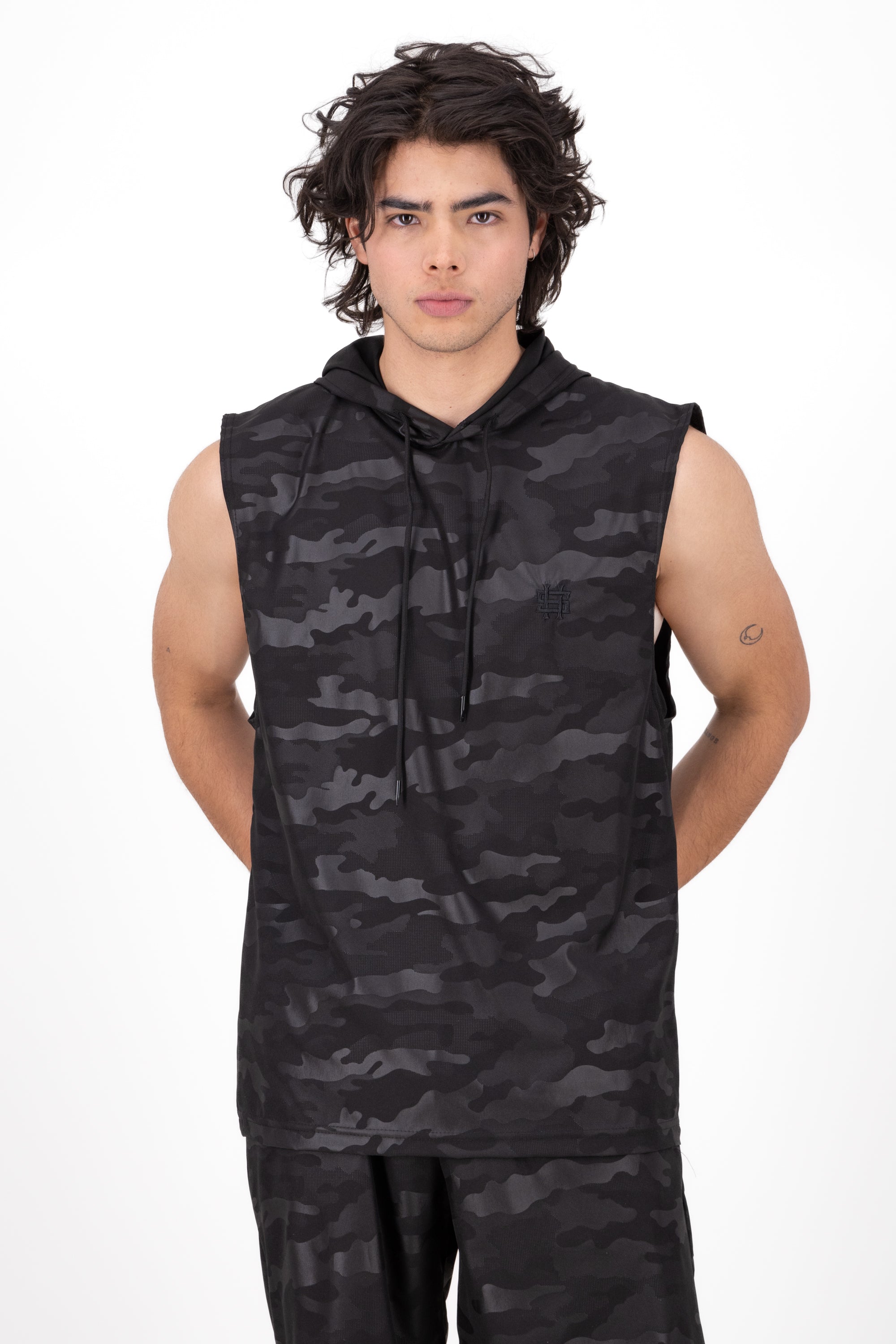 Sudadera Chaleco Sport Camuflaje NEGRO COMBO