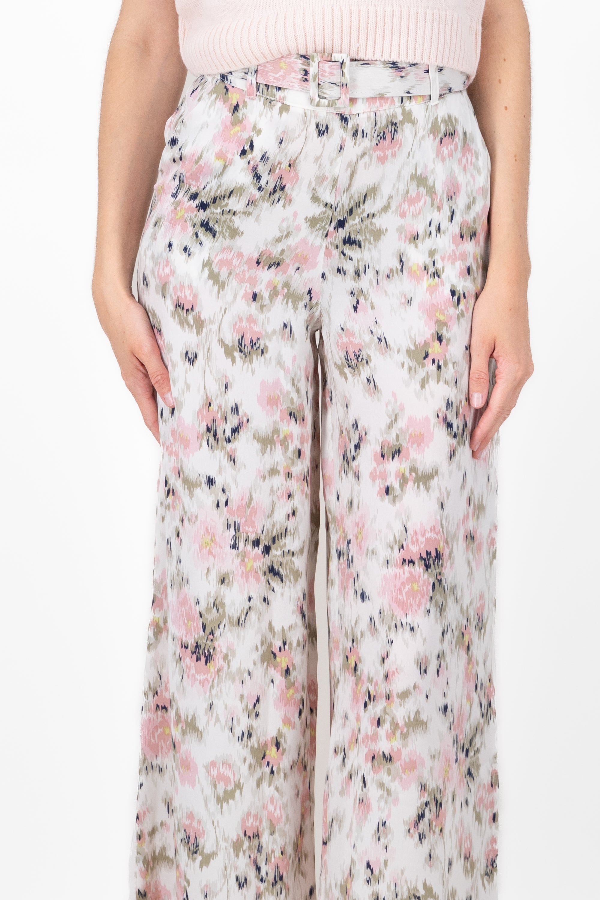 Pantalon satinado estampado floral Hypsters ROSA COMBO