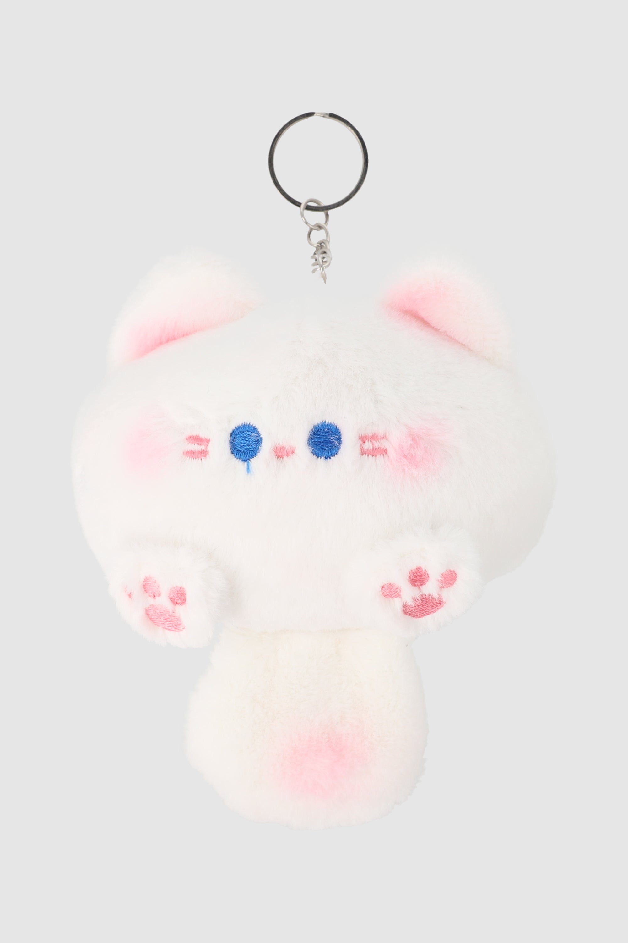 Fluffy Gatito Keychain WHITE