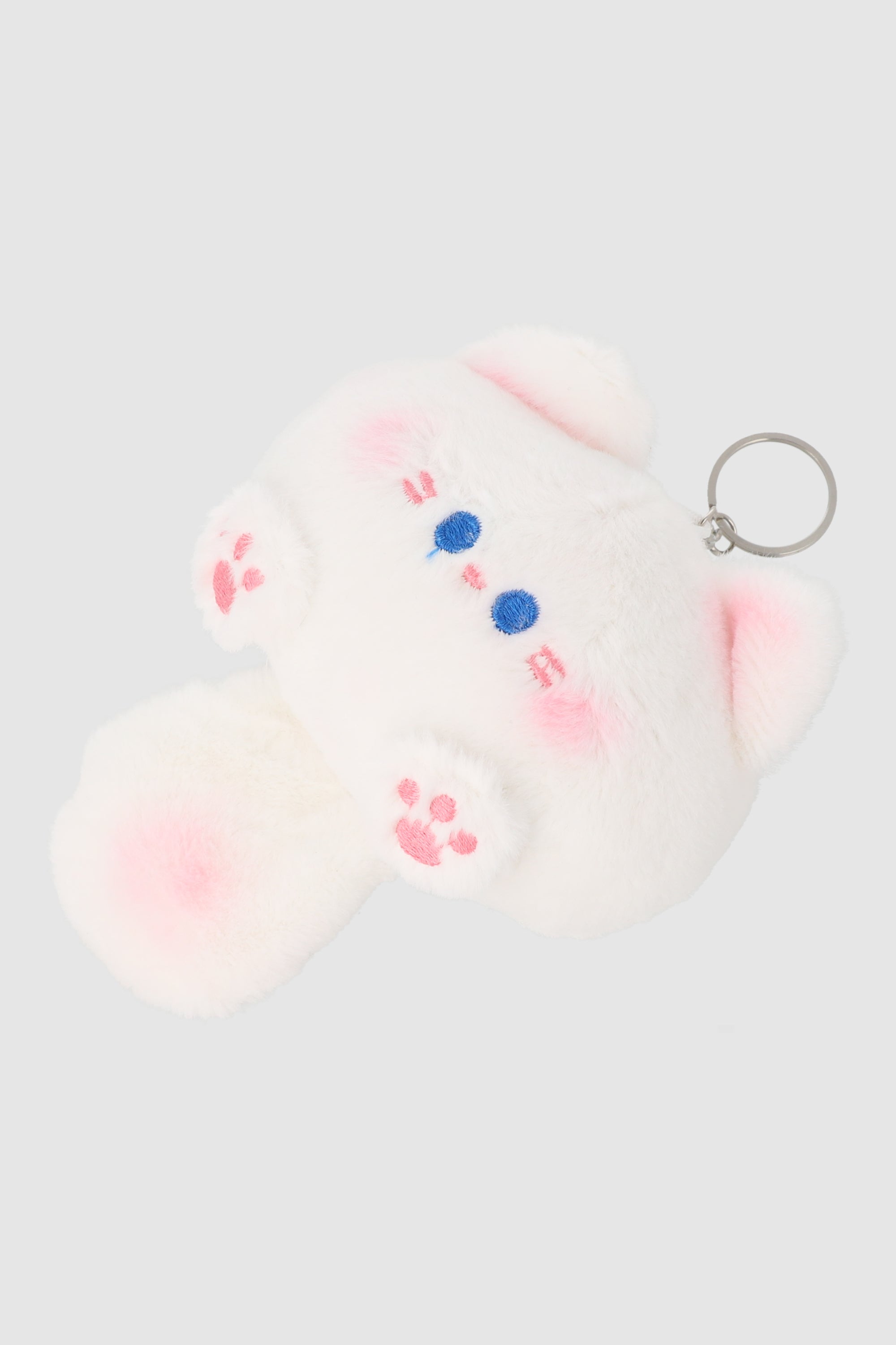 Fluffy Gatito Keychain WHITE