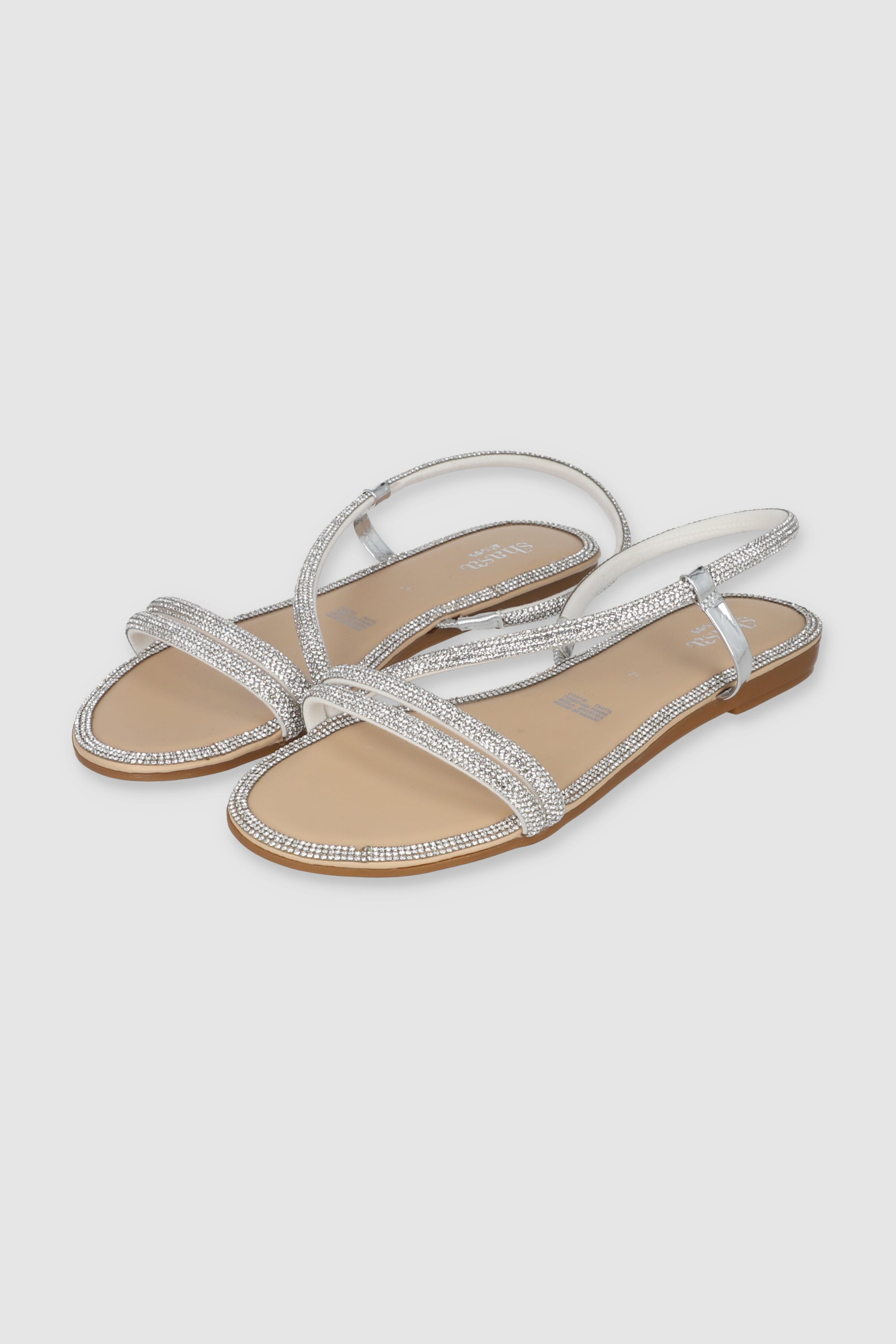 Sandal brightness diagonal edge SILVER