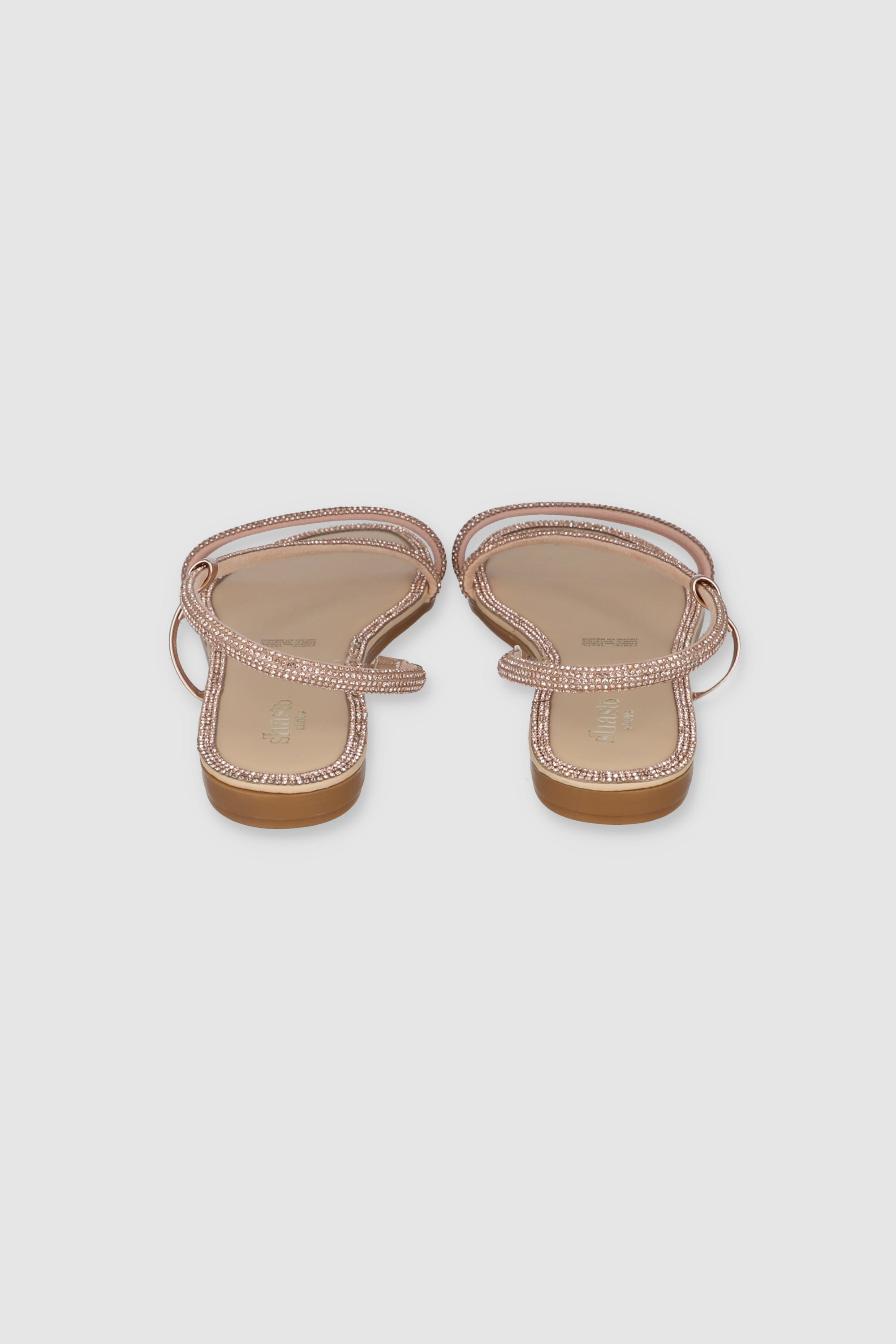 Sandal brightness diagonal edge Rose gold