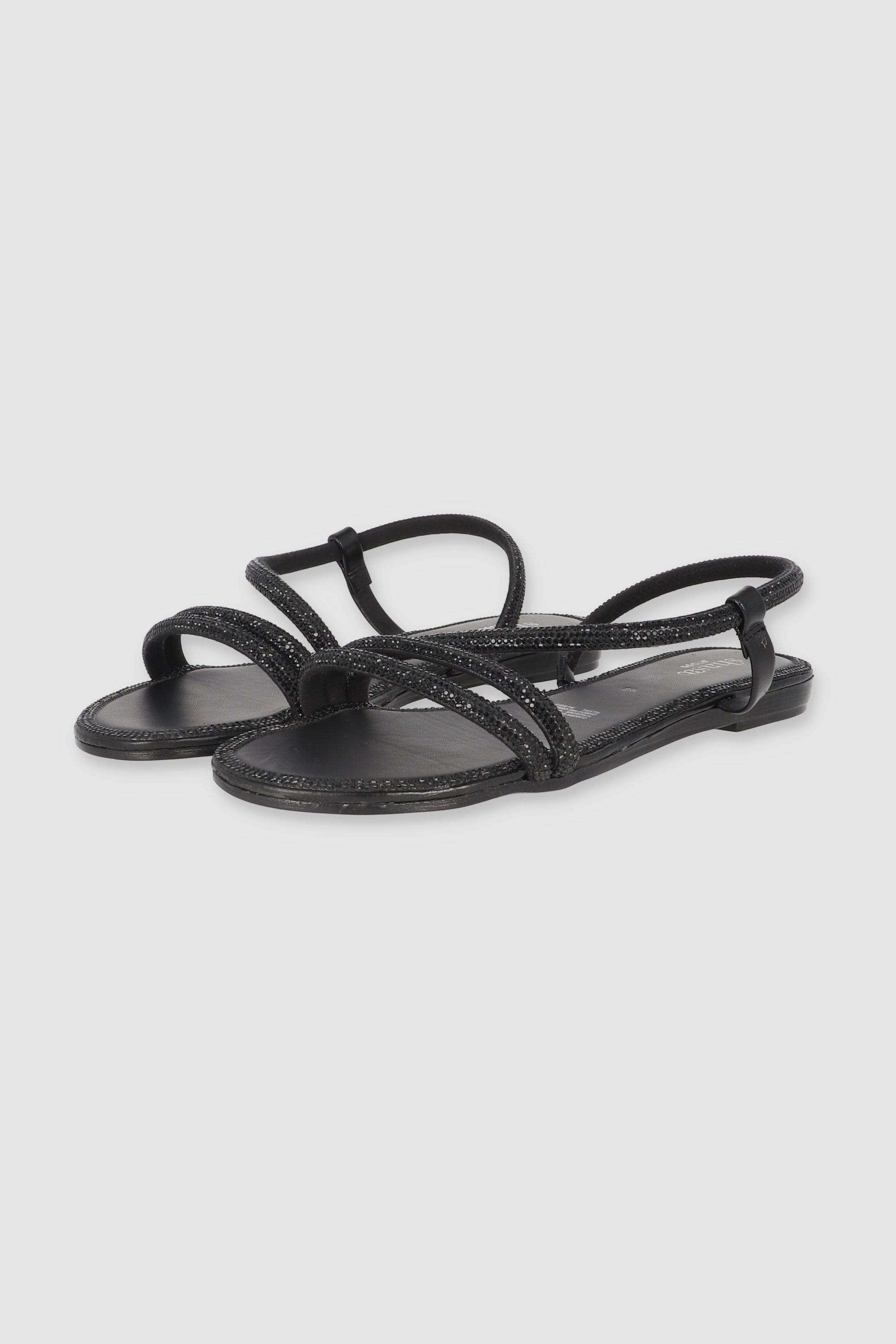 Sandal brightness diagonal edge BLACK