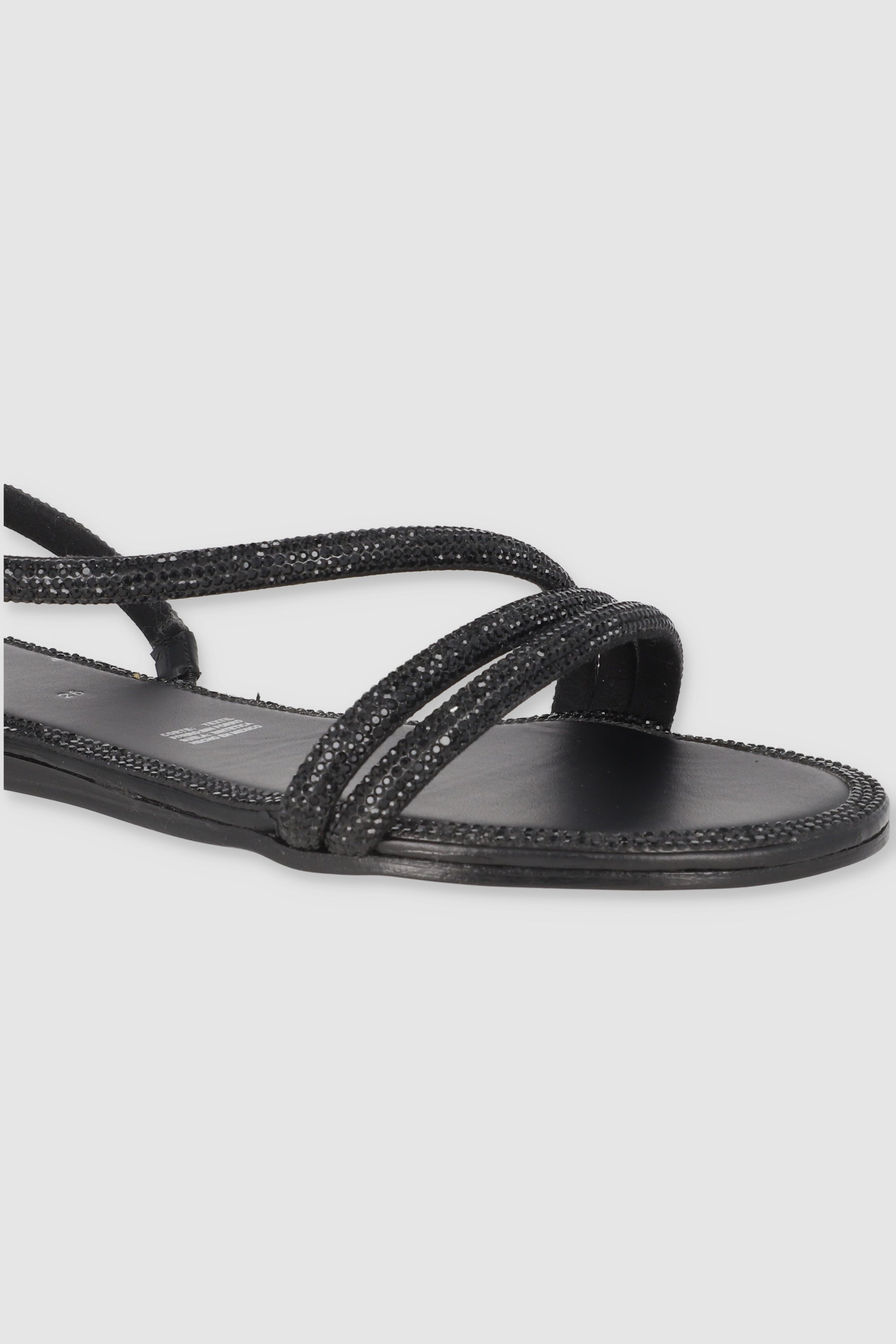 Sandal brightness diagonal edge BLACK