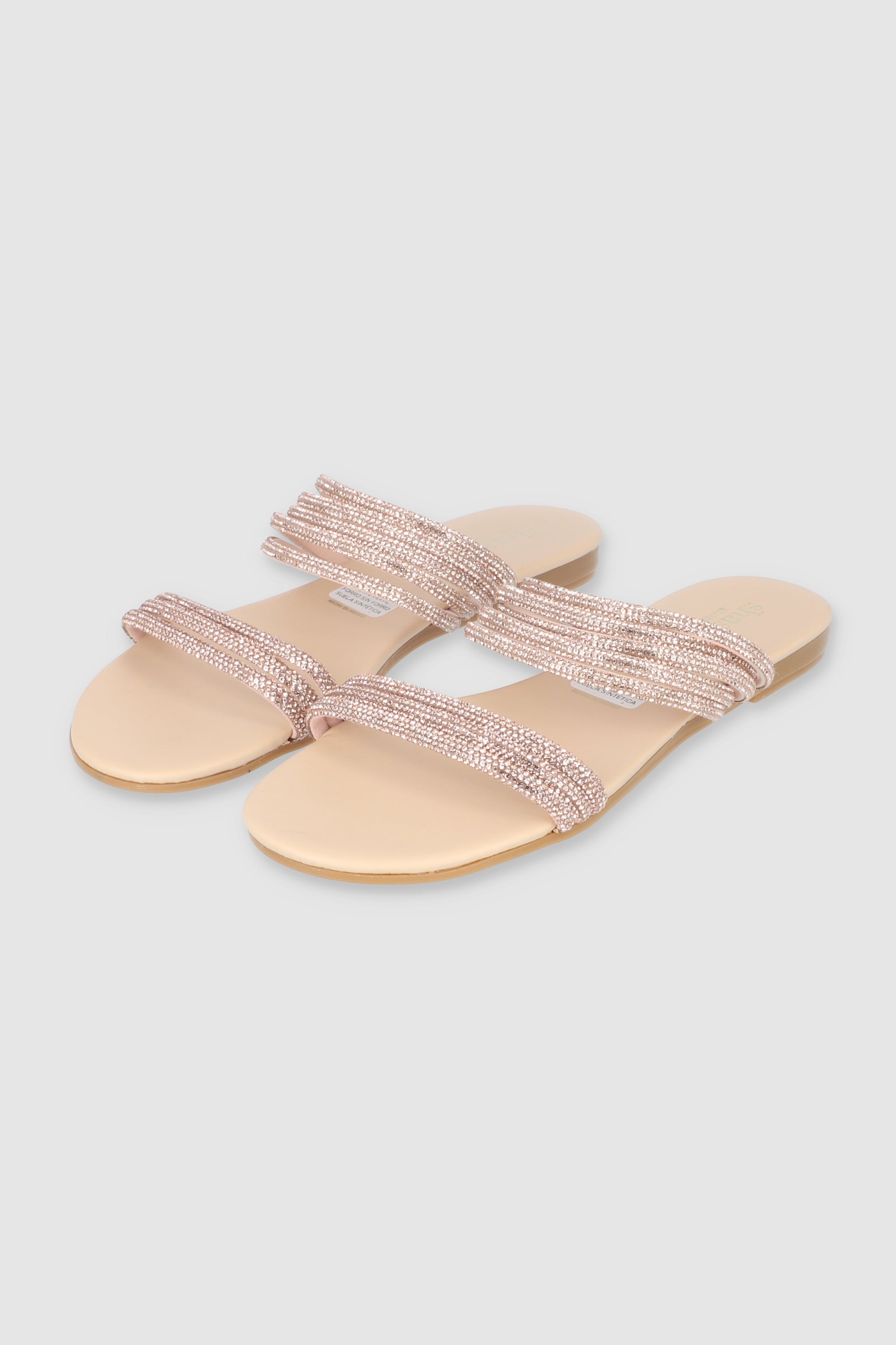 Multi Multi strips sandal Rose gold