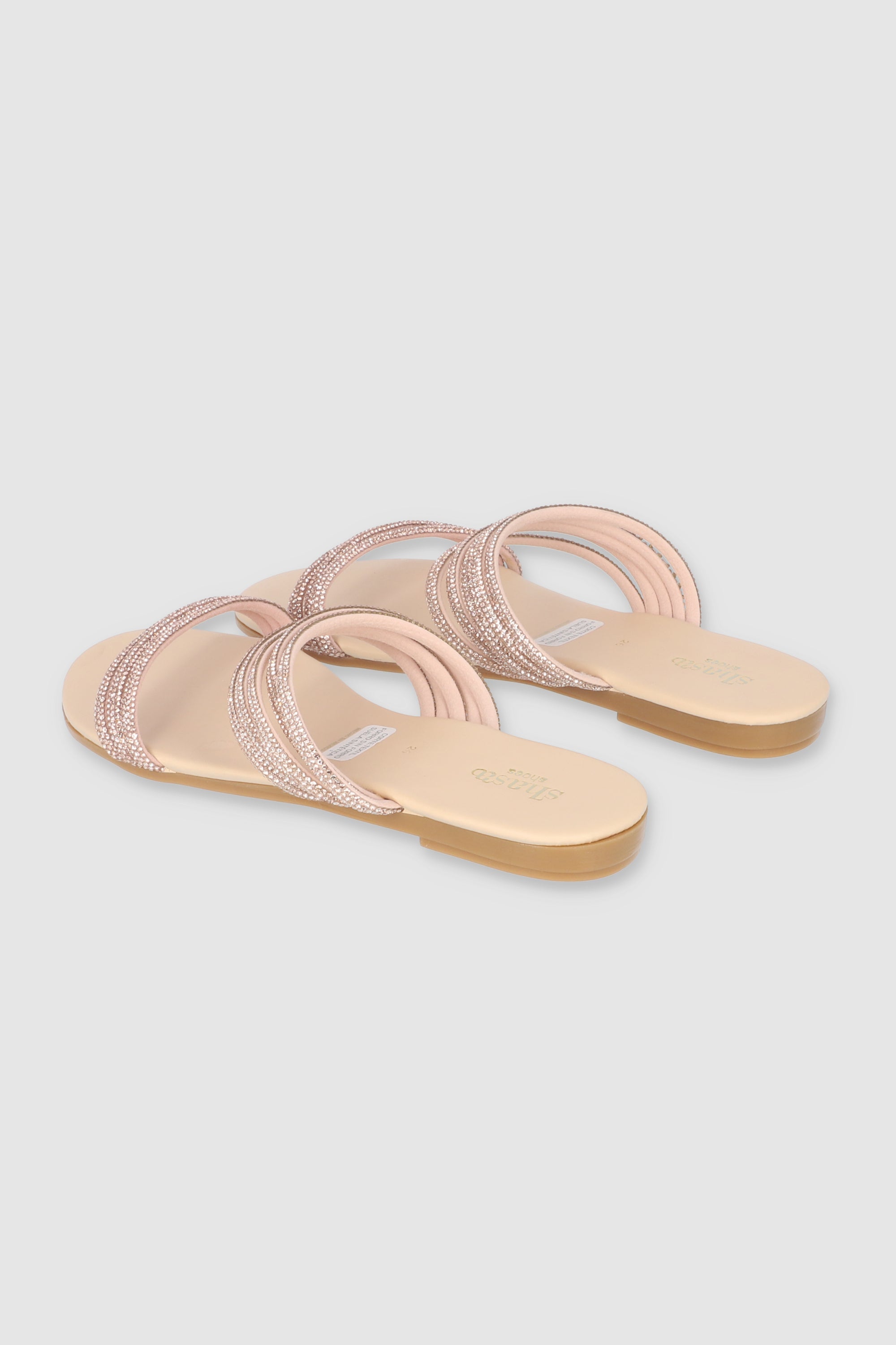 Multi Multi strips sandal Rose gold